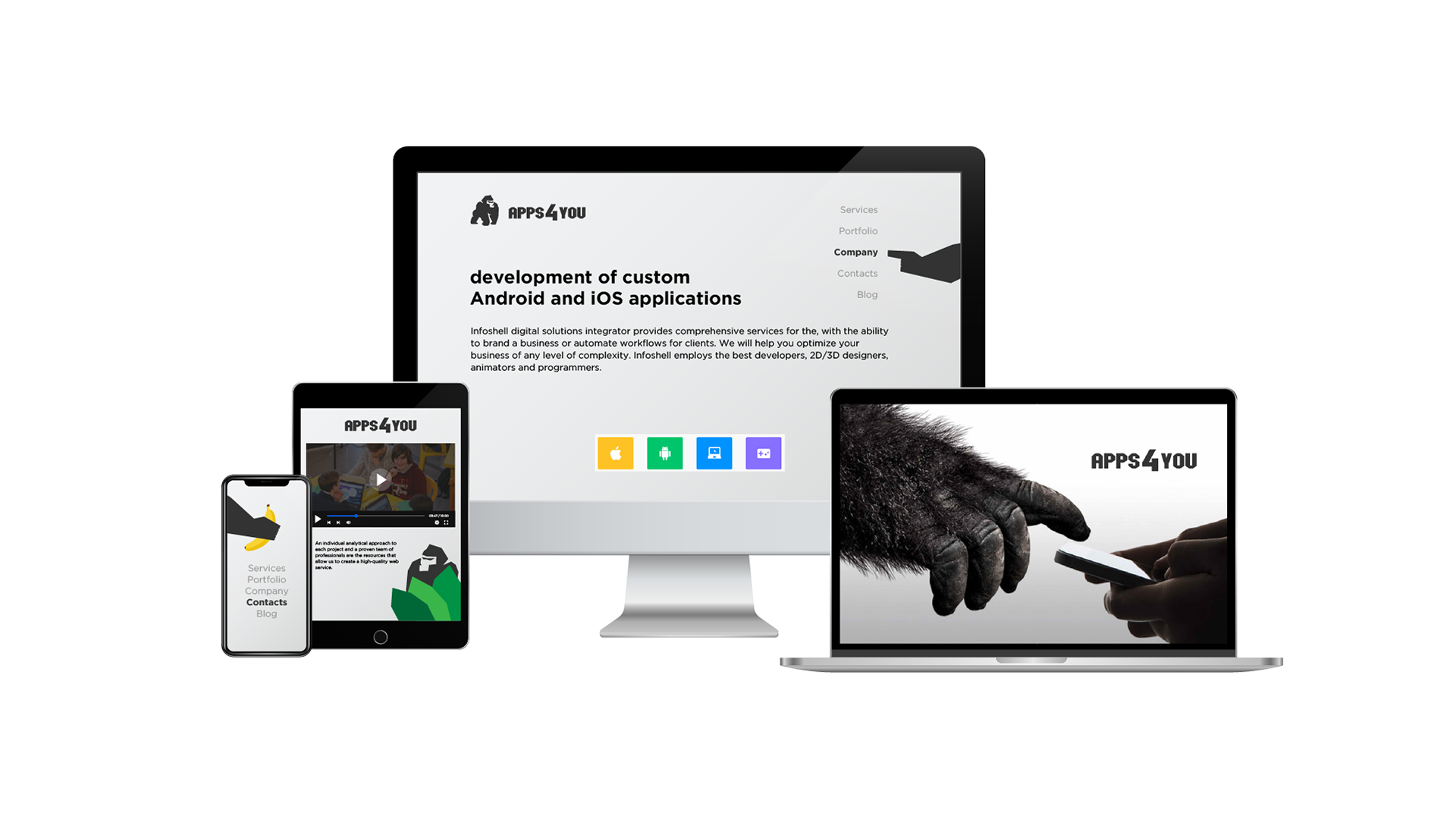 Design mascot and identity for developers mobile apps — Изображение №2 — Брендинг на Dprofile