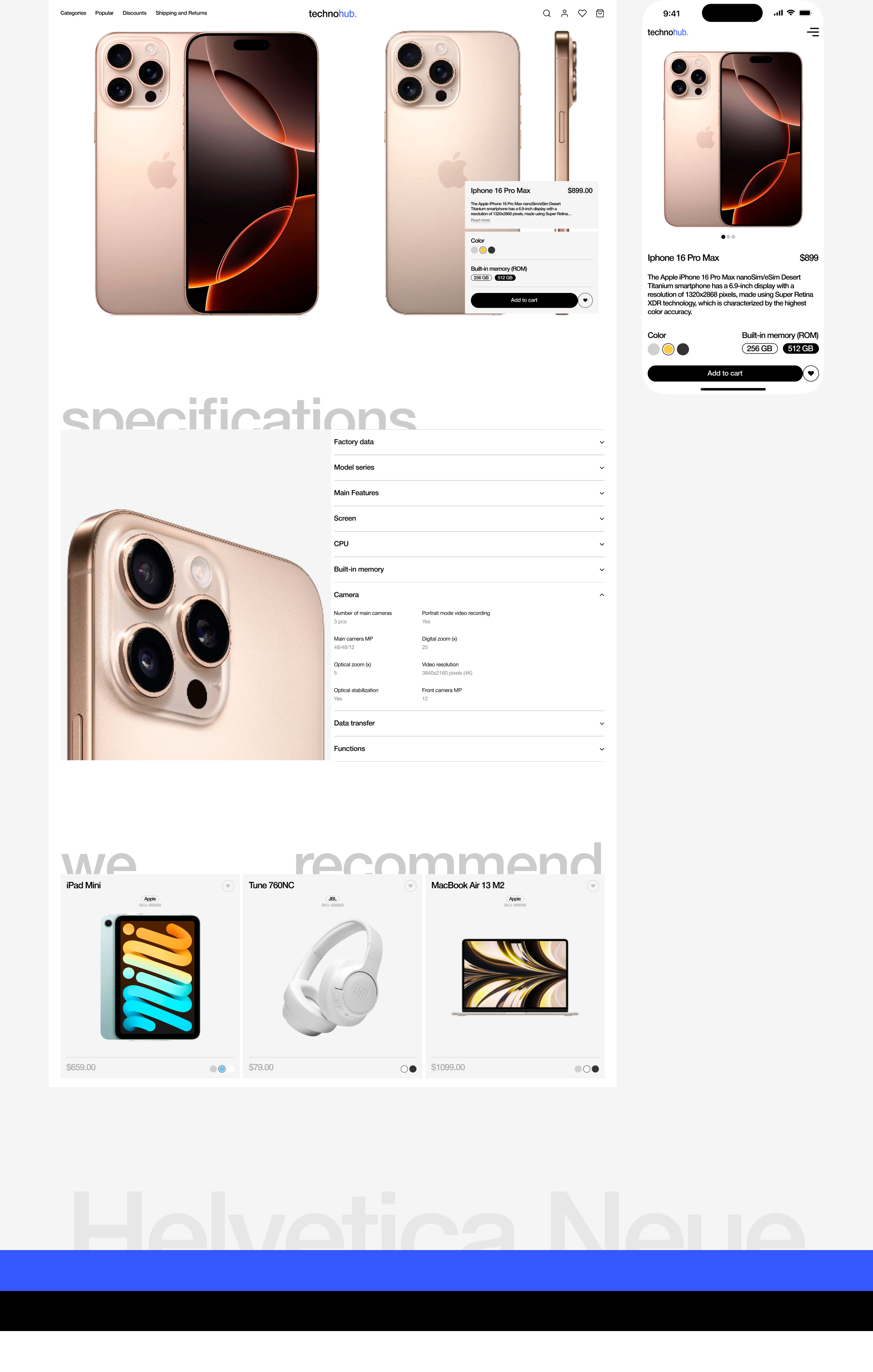 Online store | Electronics — Изображение №9 — Интерфейсы на Dprofile