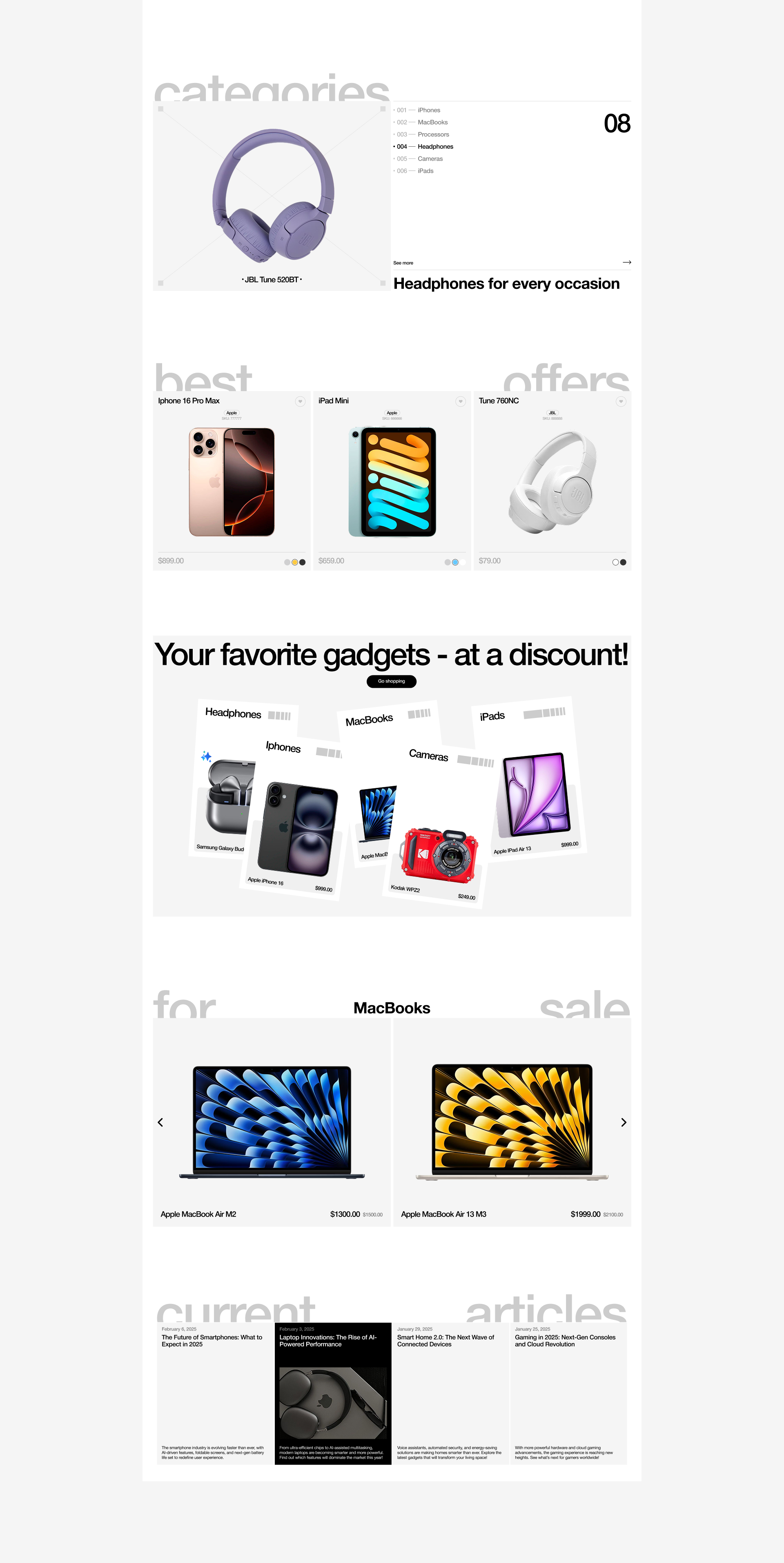 Online store | Electronics — Изображение №2 — Интерфейсы на Dprofile