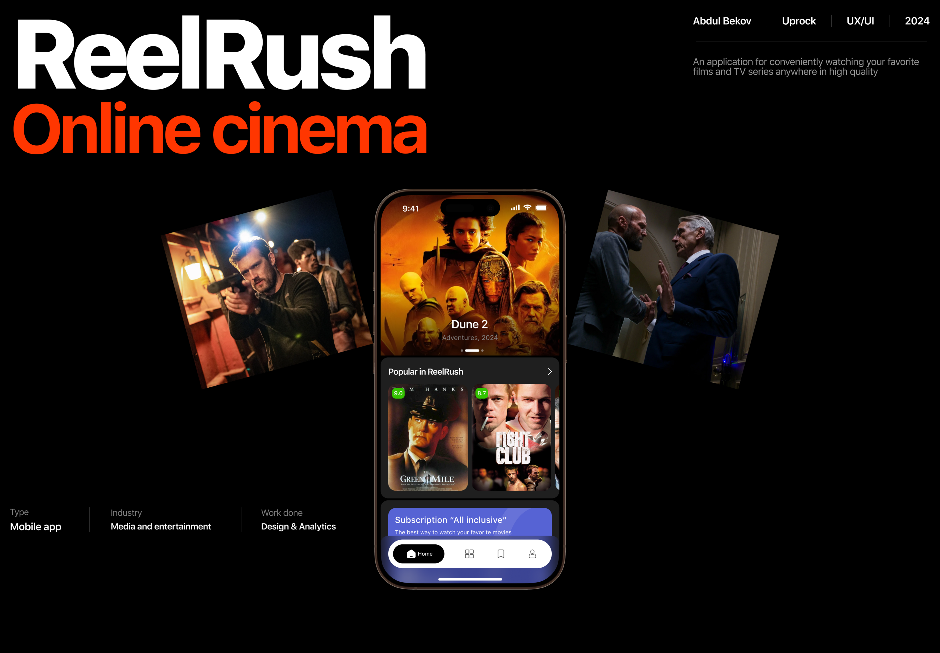 Mobile app | Online cinema — Изображение №1 — Интерфейсы на Dprofile