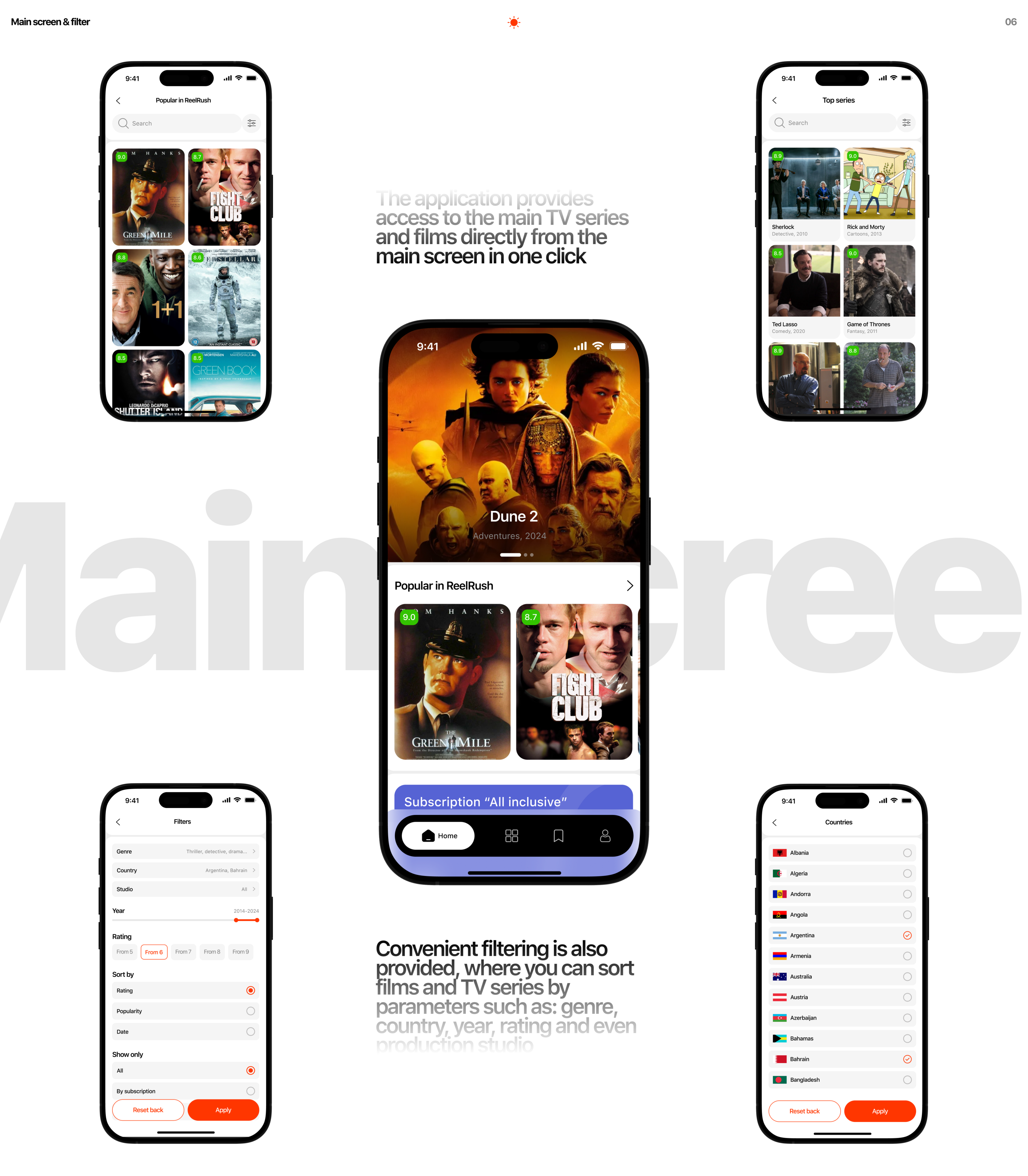 Mobile app | Online cinema — Изображение №8 — Интерфейсы на Dprofile