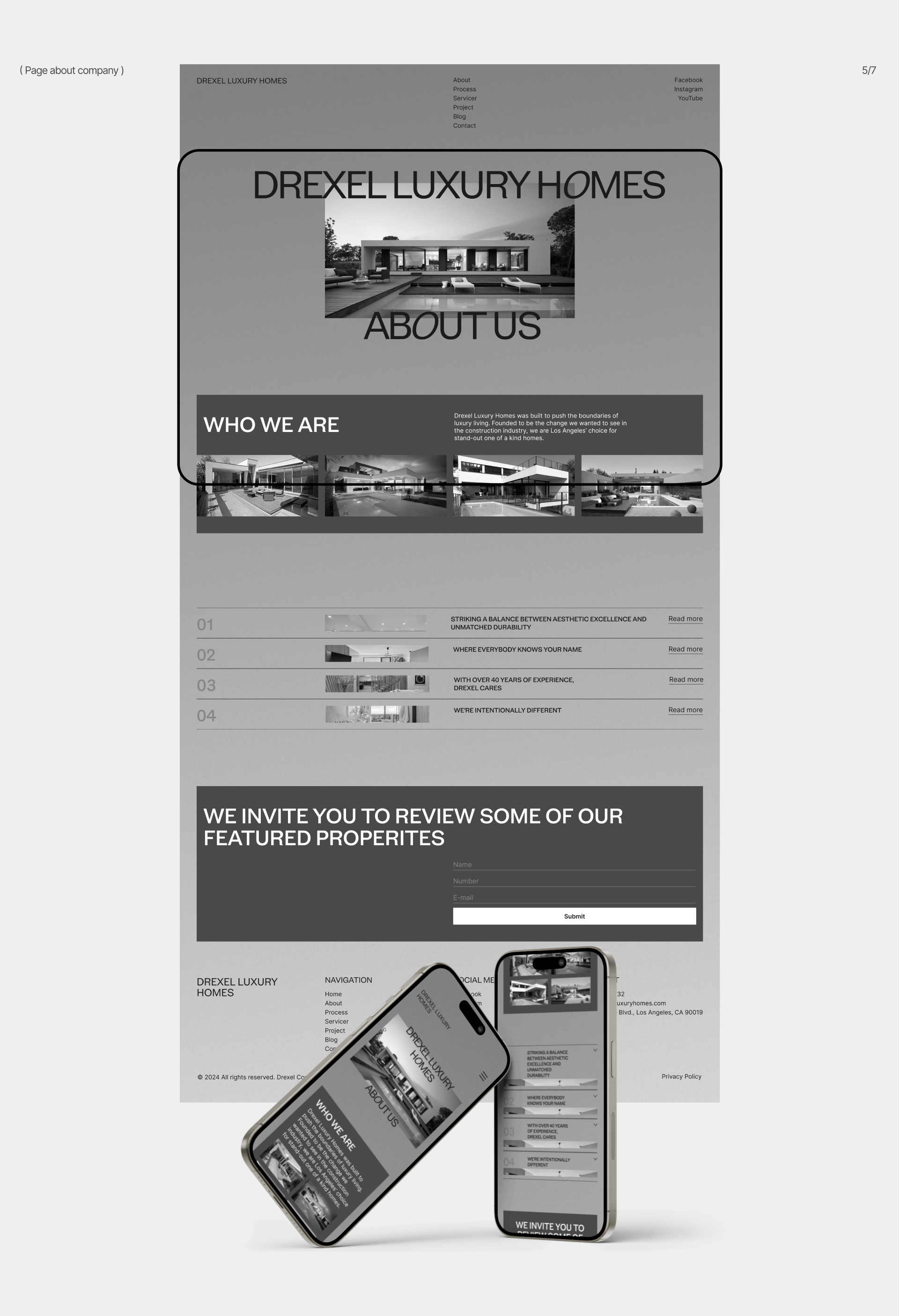 DREXEL LUXURY HOMES | WEB-DESIGN — Изображение №11 — Интерфейсы на Dprofile