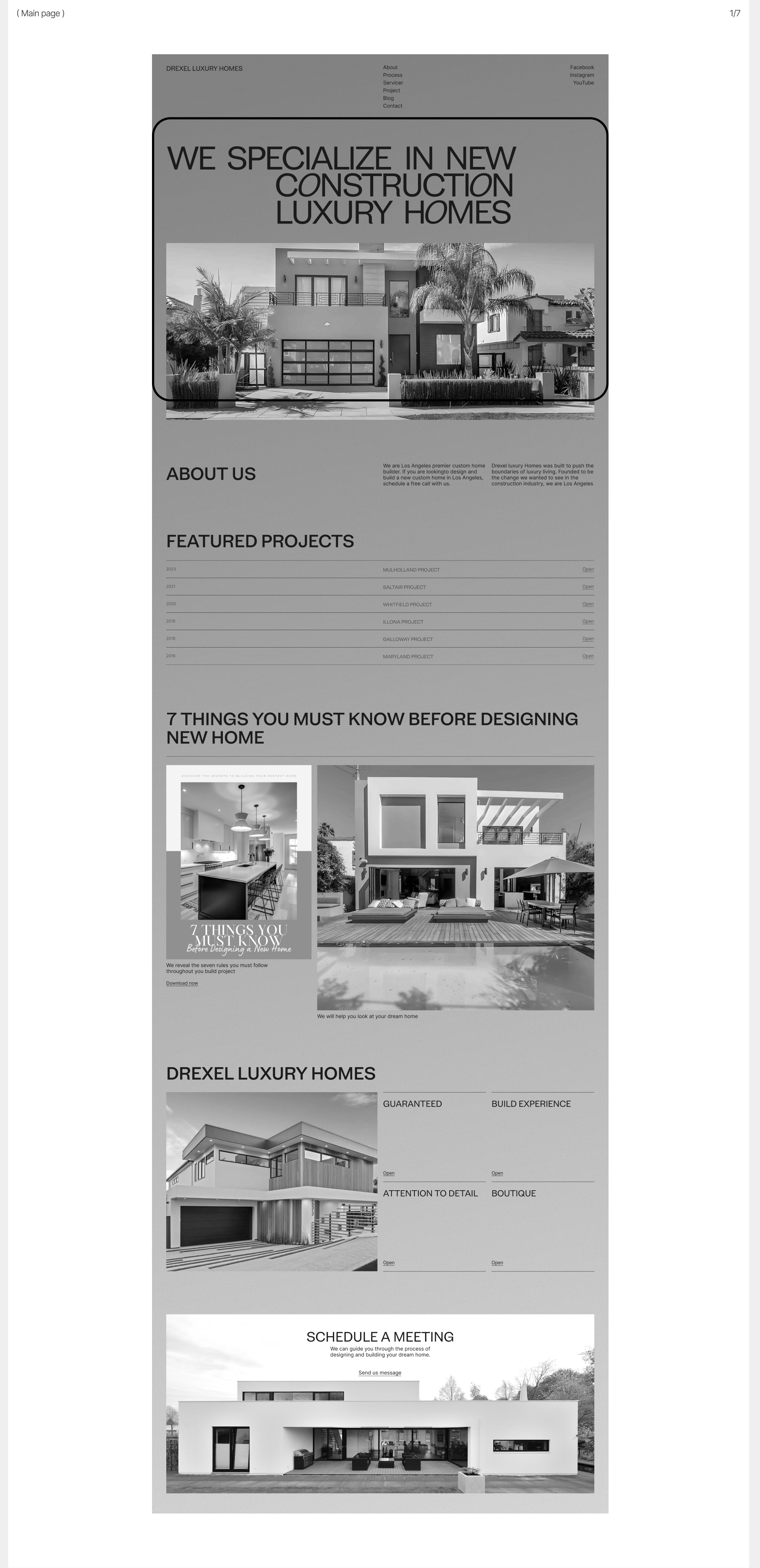 DREXEL LUXURY HOMES | WEB-DESIGN — Изображение №3 — Интерфейсы на Dprofile
