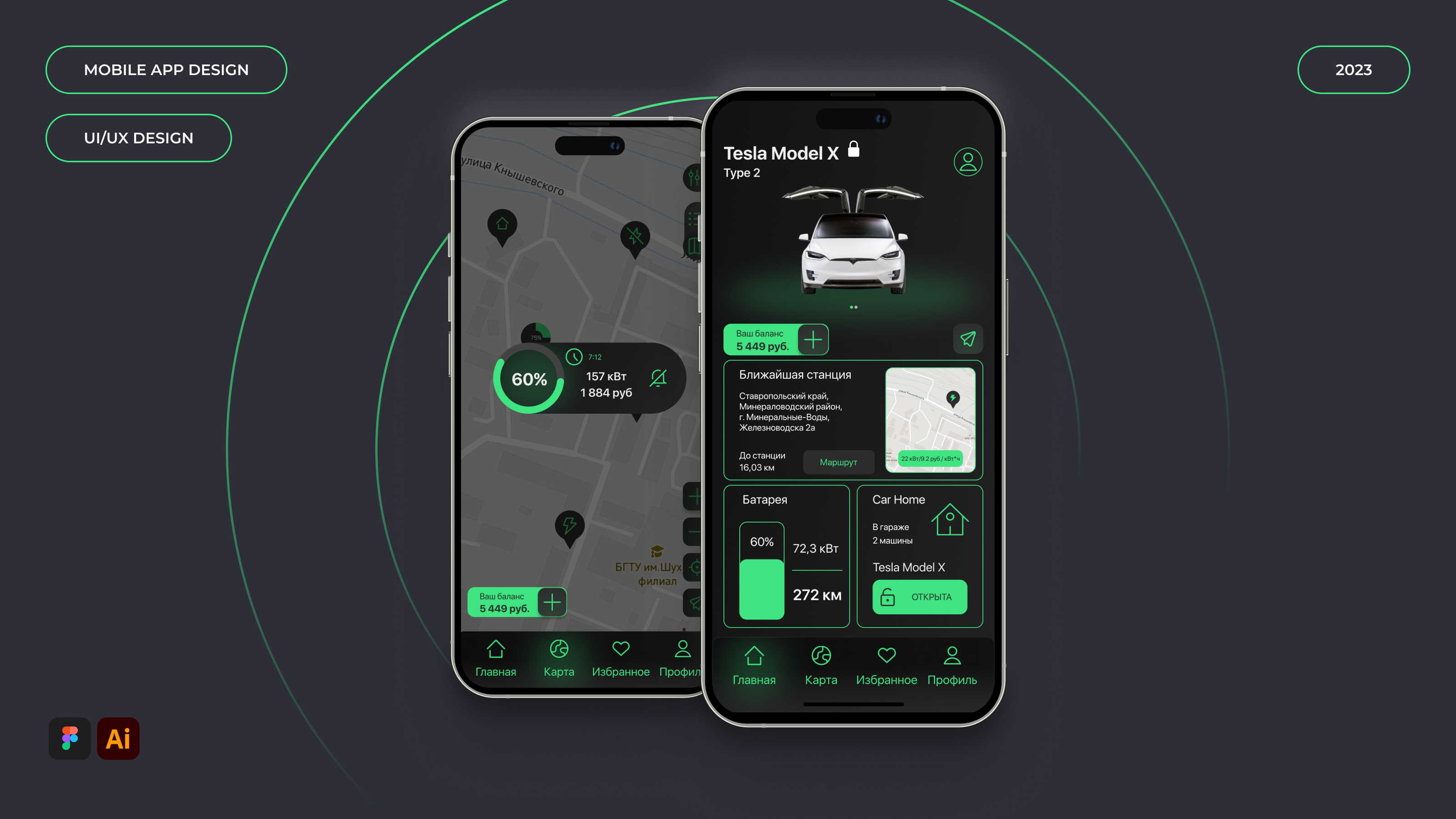 ElecCharge - электрозаправки | MOBILE APP | UX/UI — Изображение №1 — Интерфейсы на Dprofile