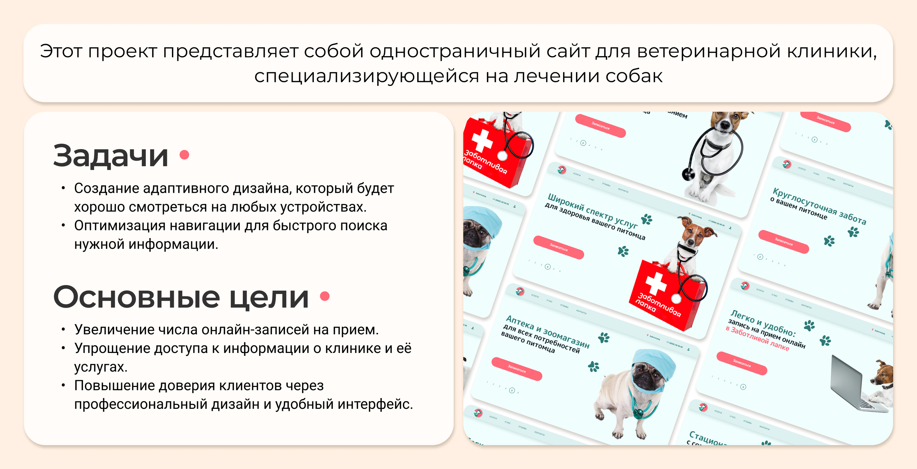 Landing concept of a veterinary clinic — Изображение №2 — Интерфейсы на Dprofile