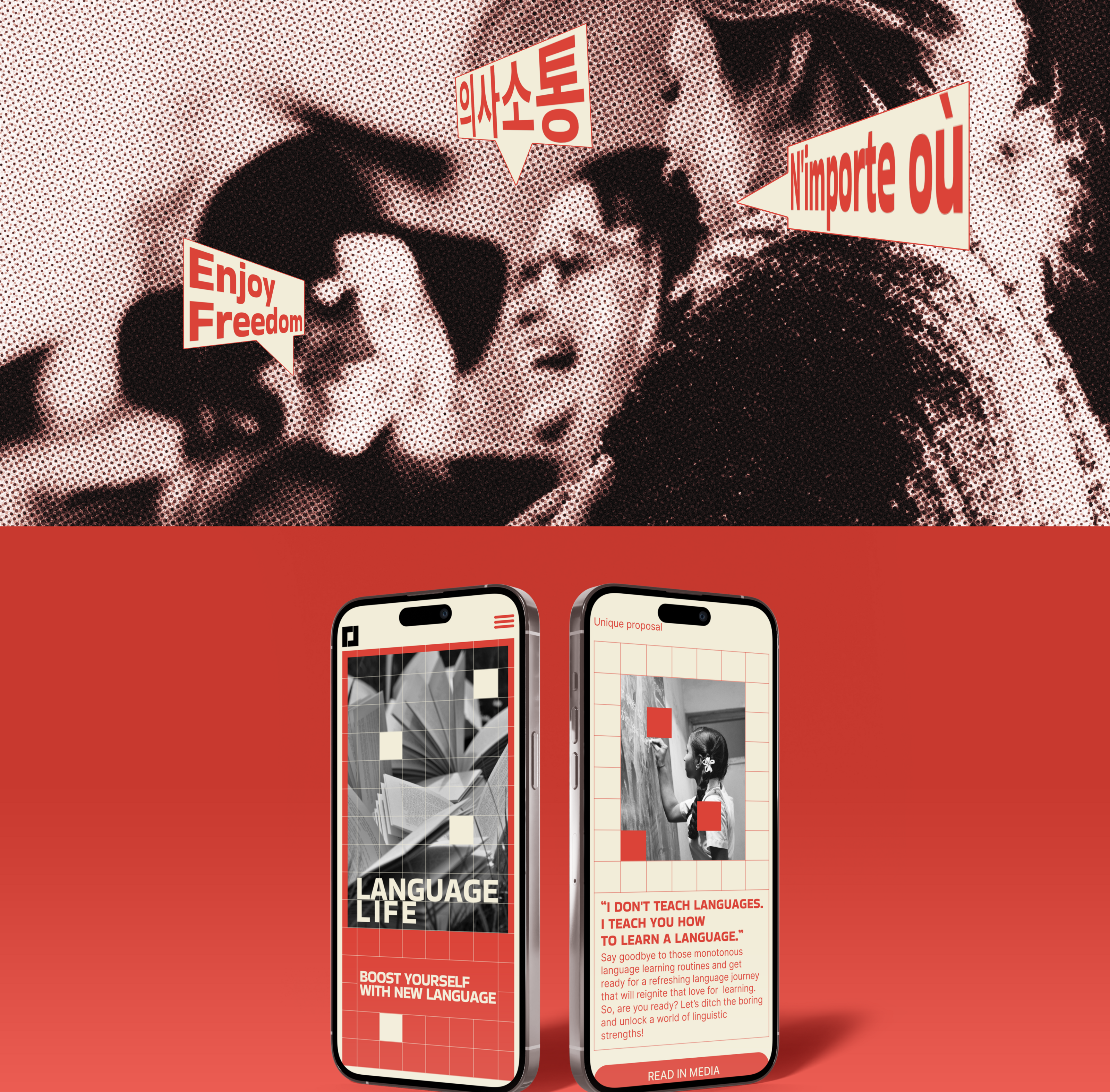 Lending page redesign Language Life — Изображение №4 — Интерфейсы, Брендинг на Dprofile