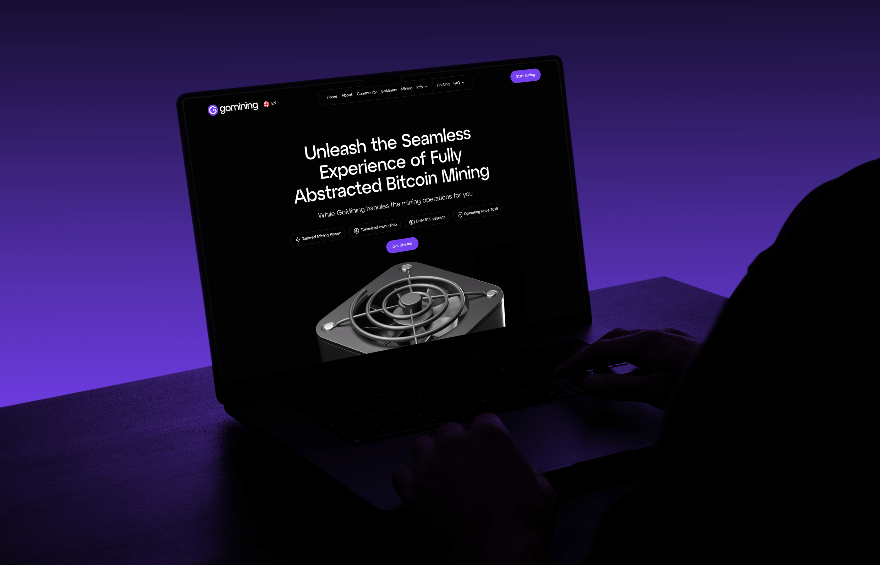 GoMining. Крипто проект для онлайн майнинга — Изображение №5 — Интерфейсы, Анимация на Dprofile