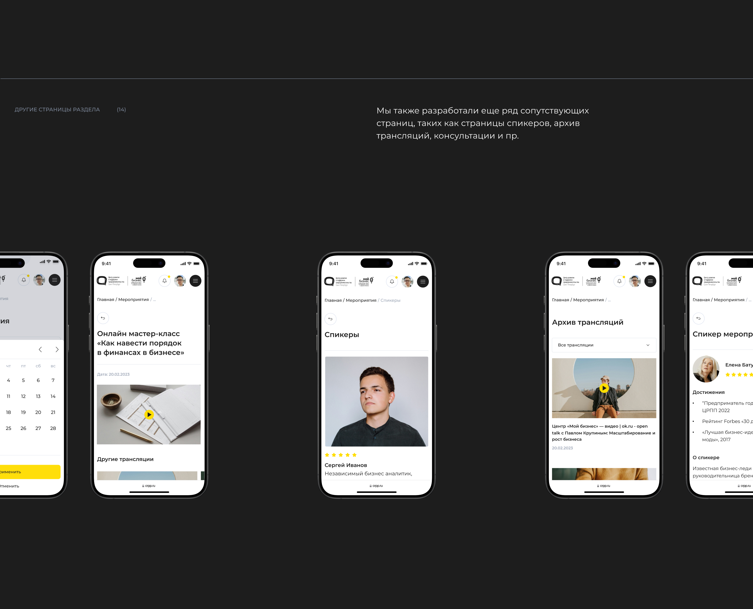 Центр развития предпринимательства Санкт-Петербурга, crpp.ru — Изображение №9 — Интерфейсы на Dprofile