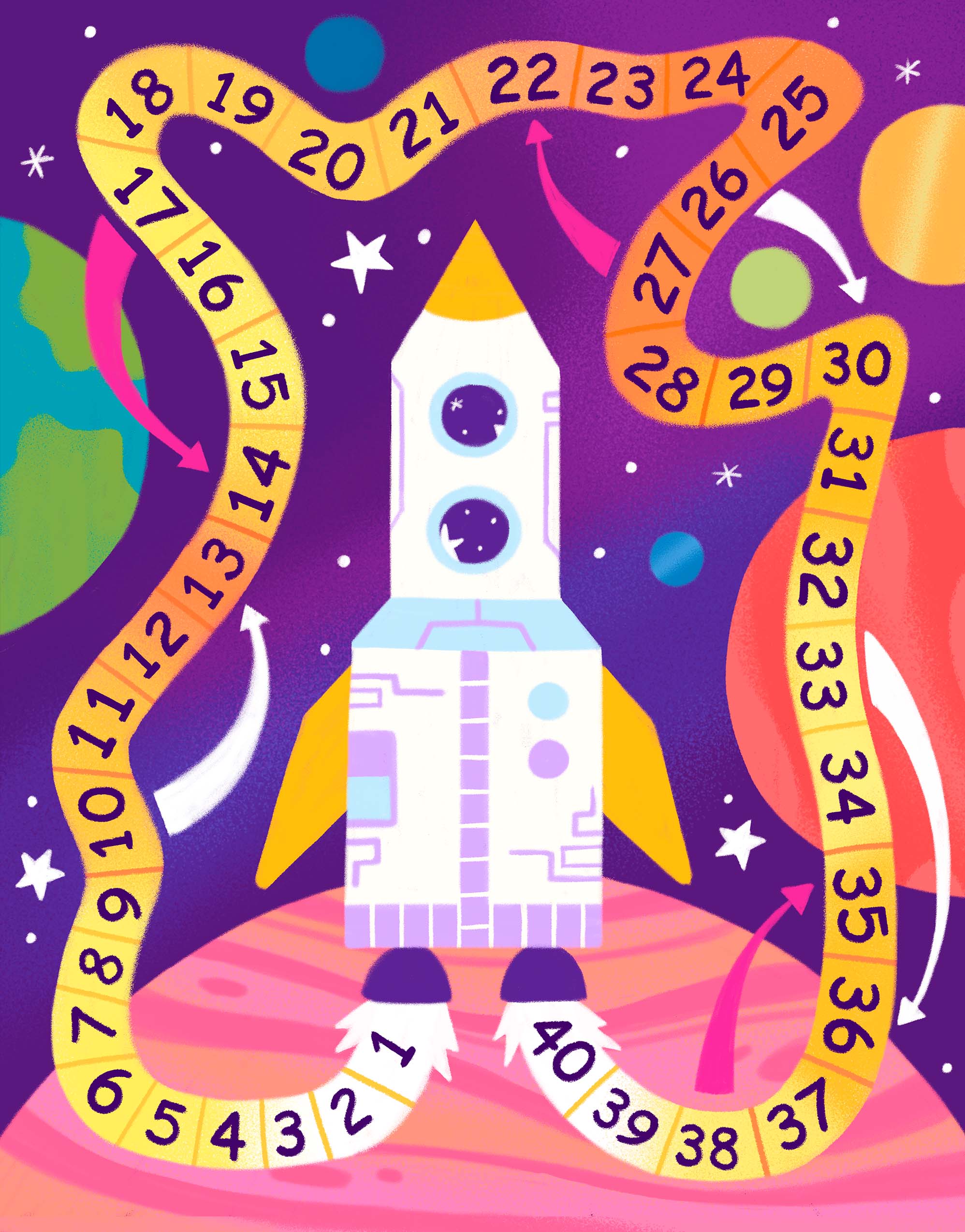 Иллюстрации настольной игры "Космическая гонка" — Изображение №9 — Иллюстрация на Dprofile