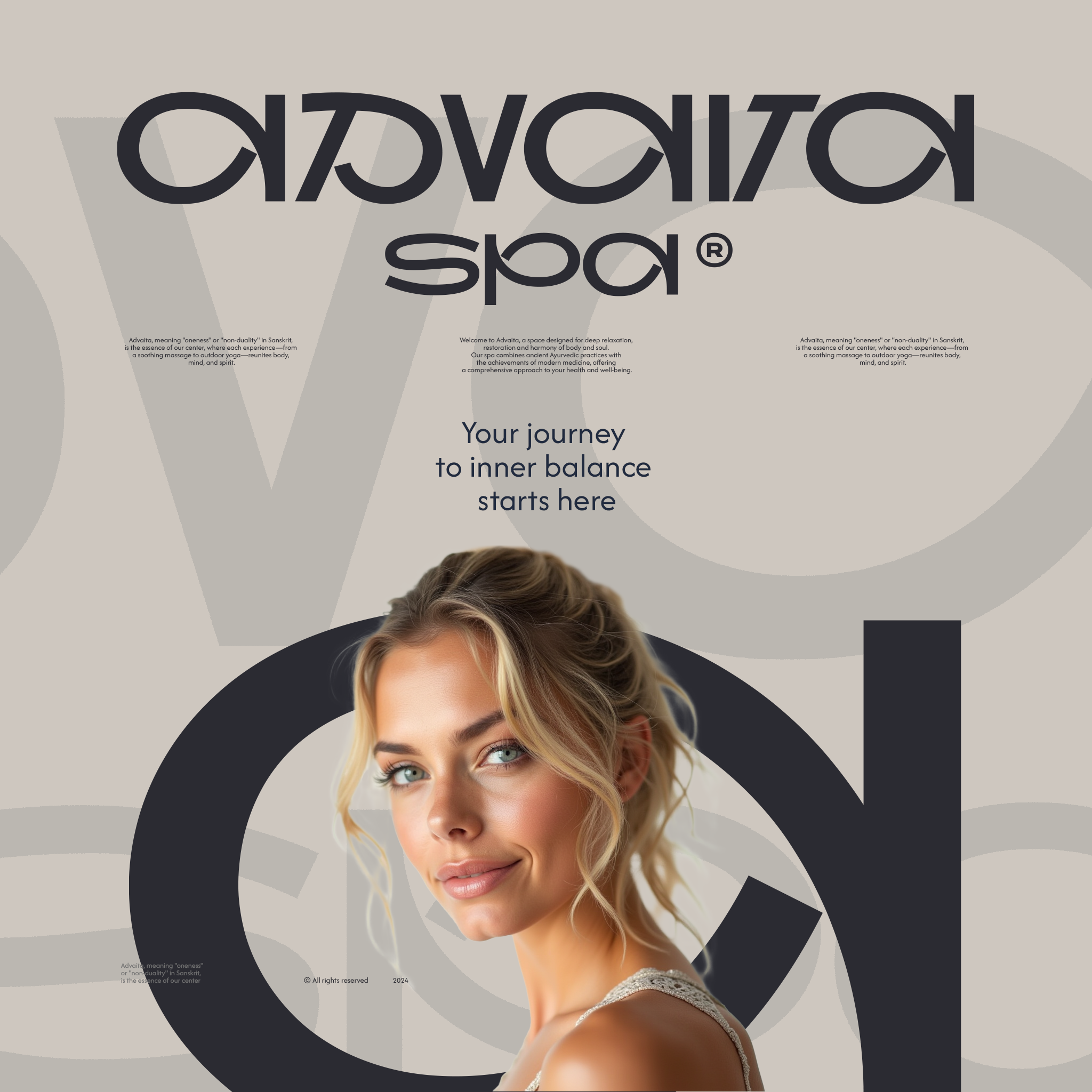 Адвайта / лого / спа-центр — Изображение №1 — Брендинг на Dprofile