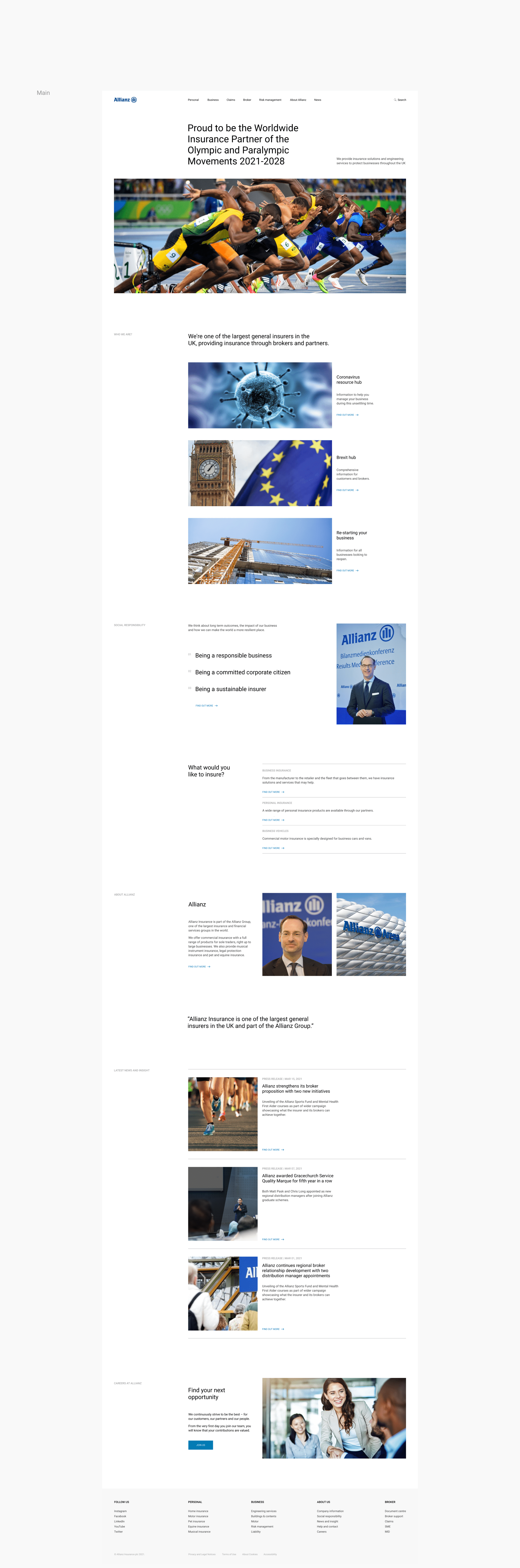 Allianz - Corporate Website Concept — Изображение №2 — Интерфейсы на Dprofile