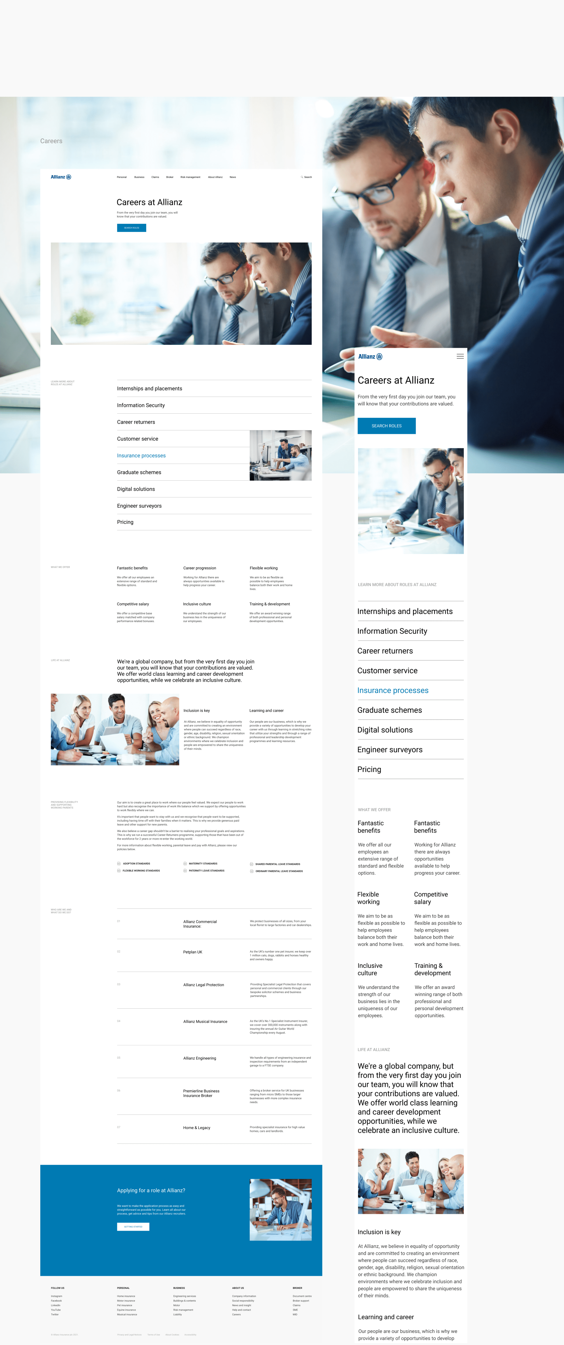 Allianz - Corporate Website Concept — Изображение №4 — Интерфейсы на Dprofile
