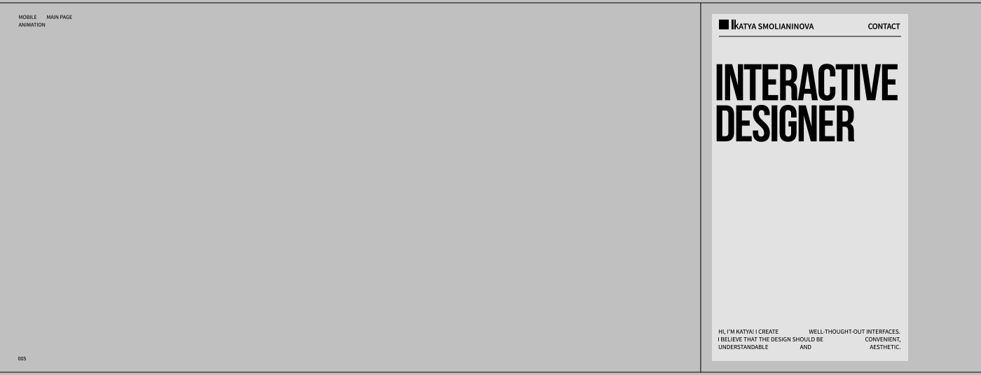 portfolio website — Изображение №10 — Интерфейсы, Анимация на Dprofile
