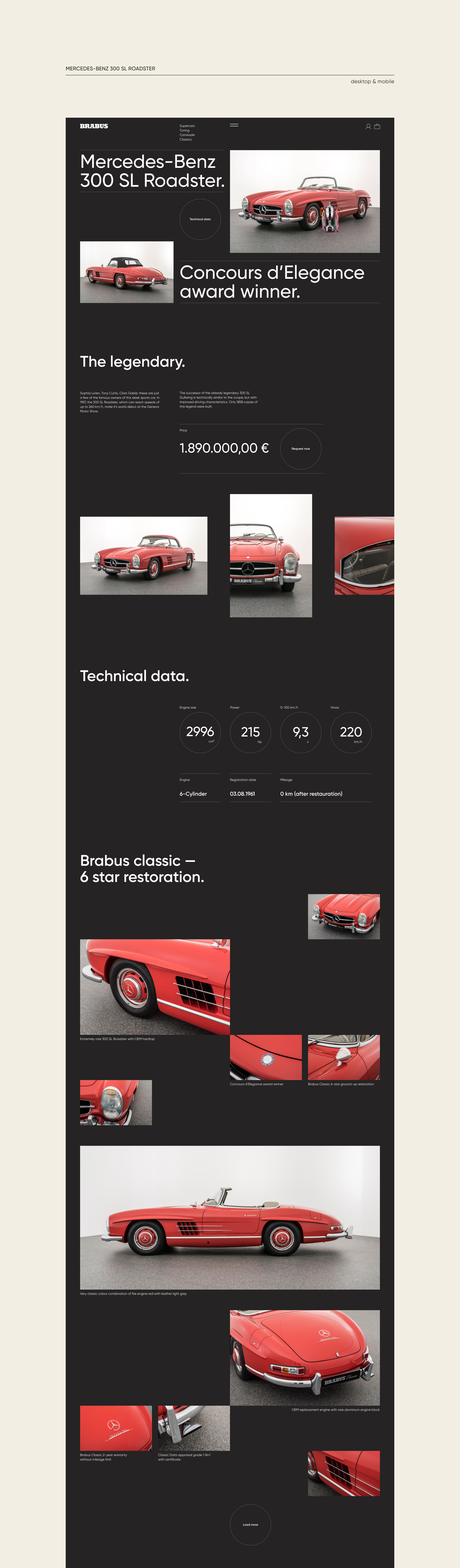 Brabus — редизайн концепт — Изображение №13 — Интерфейсы, Анимация на Dprofile