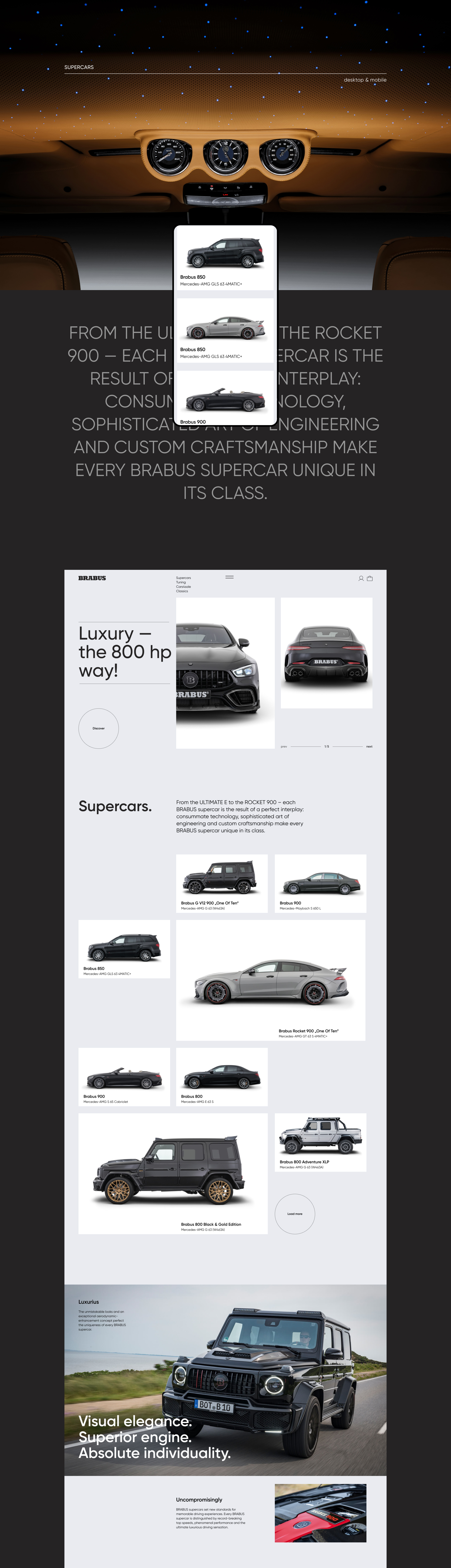 Brabus — редизайн концепт — Изображение №9 — Интерфейсы, Анимация на Dprofile