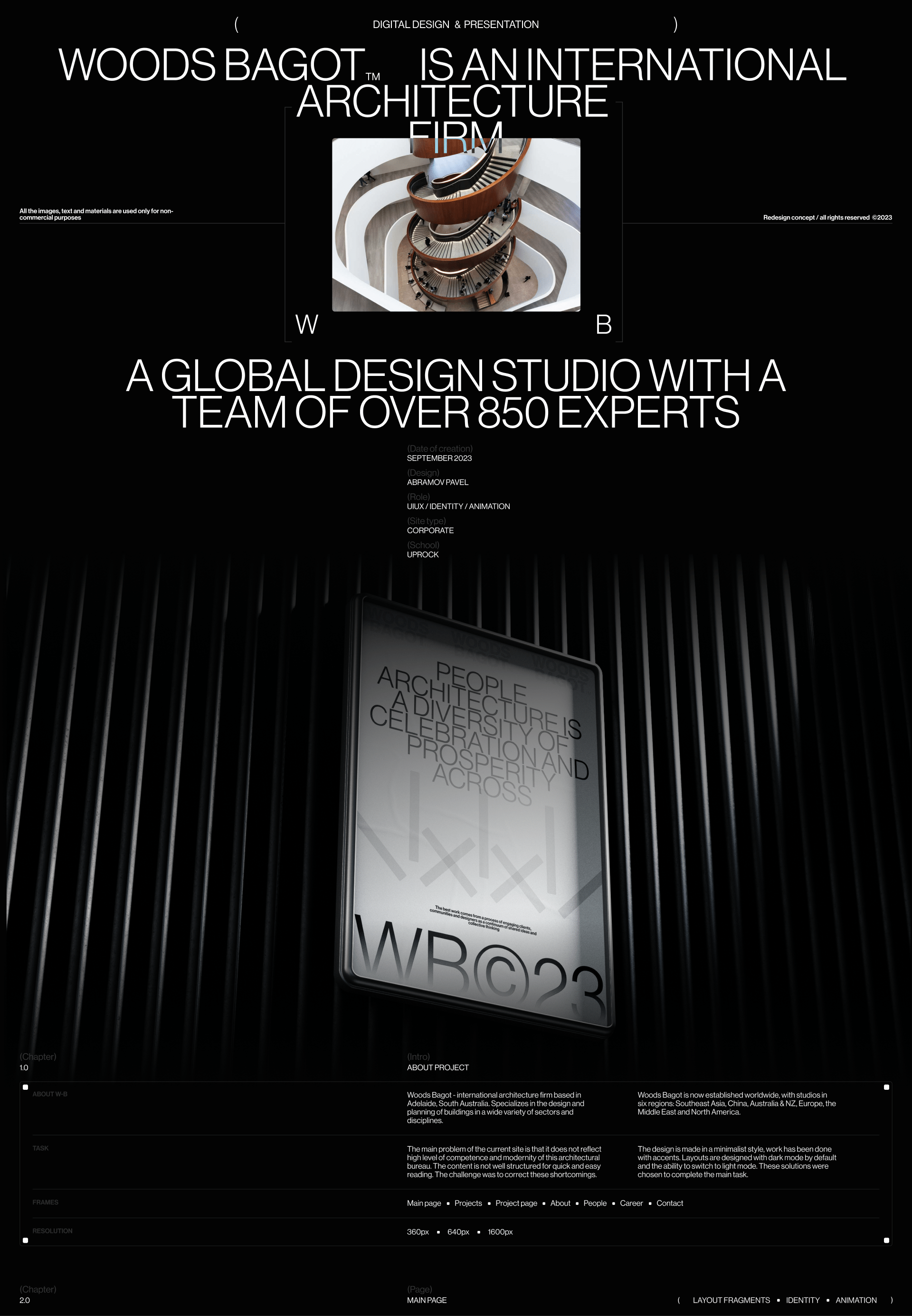 Woods Bagot | Corporate Website — Изображение №1 — Интерфейсы, Анимация на Dprofile