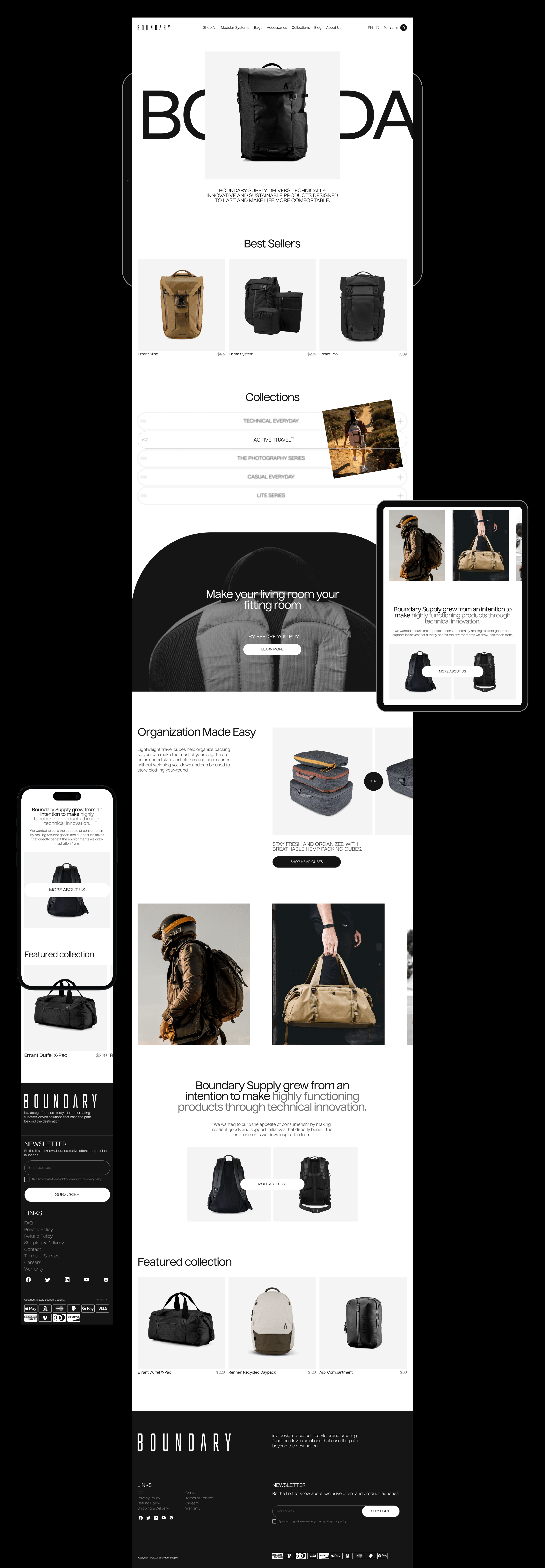 BOUNDARY SUPPLY | E-commerce Redesign — Изображение №3 — Интерфейсы на Dprofile
