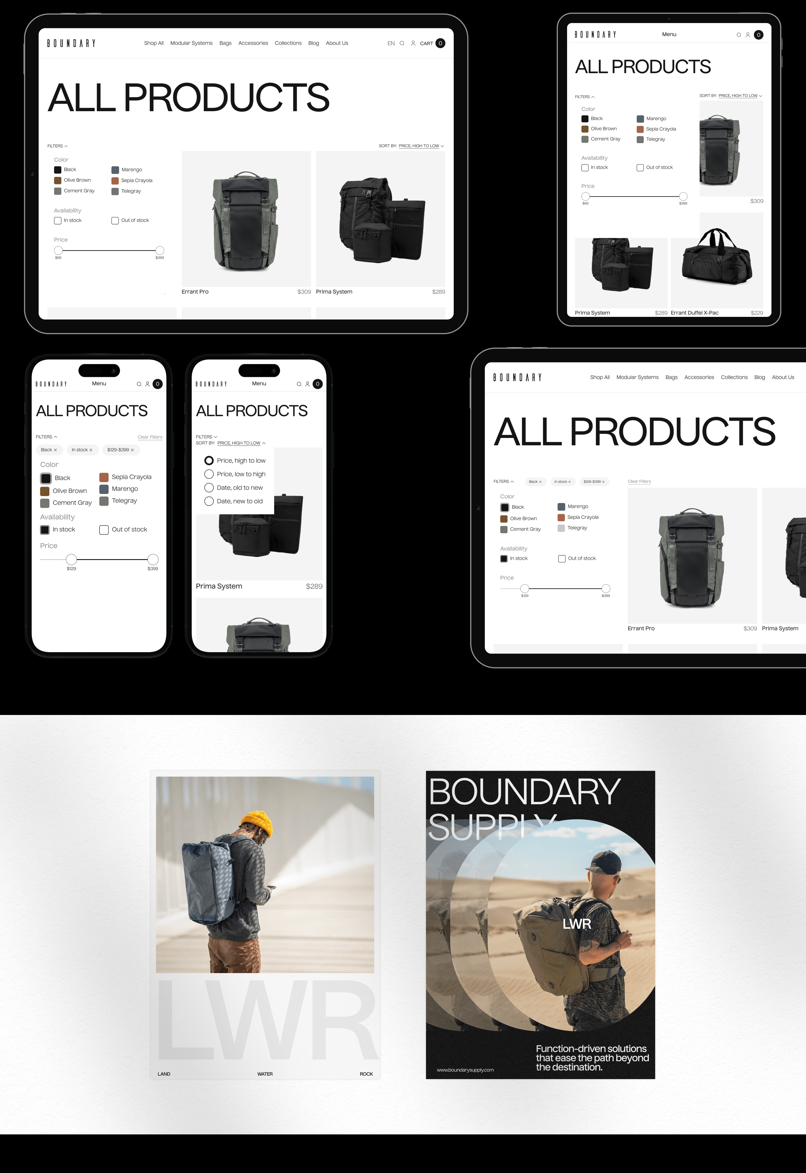 BOUNDARY SUPPLY | E-commerce Redesign — Изображение №6 — Интерфейсы на Dprofile