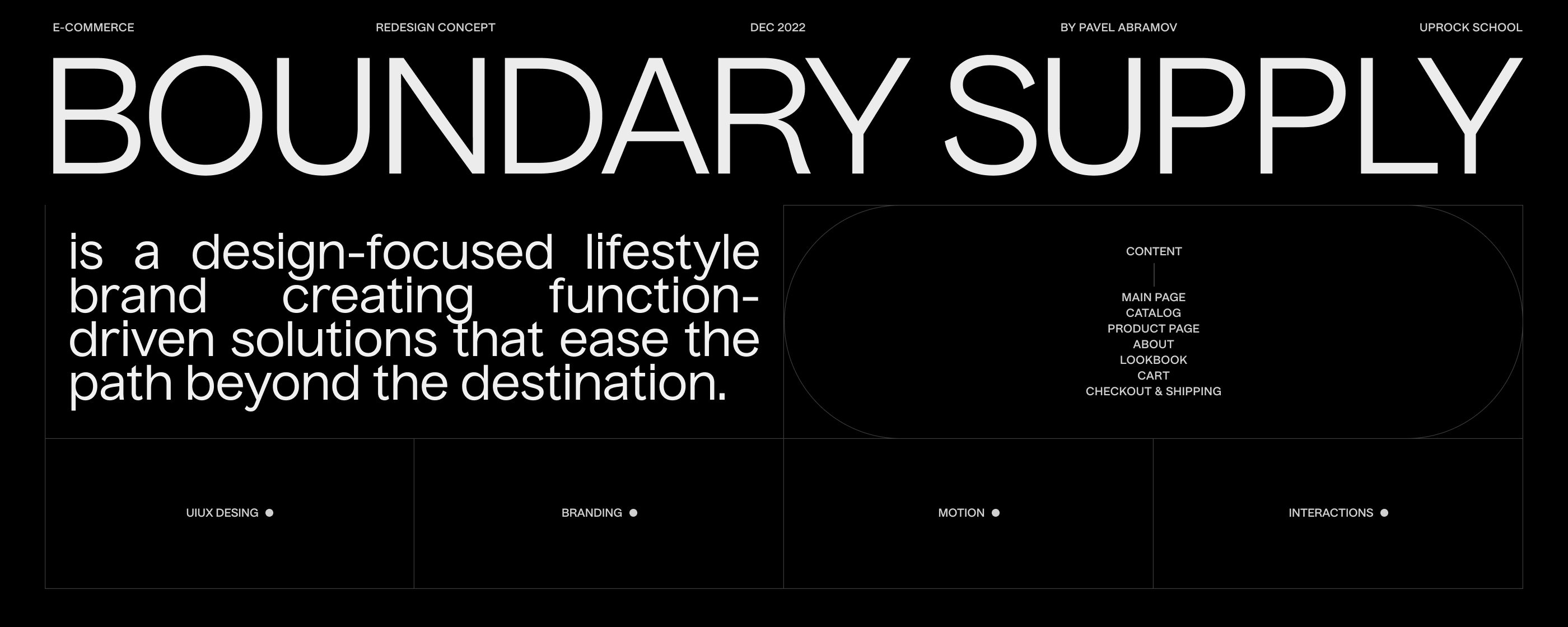 BOUNDARY SUPPLY | E-commerce Redesign — Изображение №1 — Интерфейсы на Dprofile