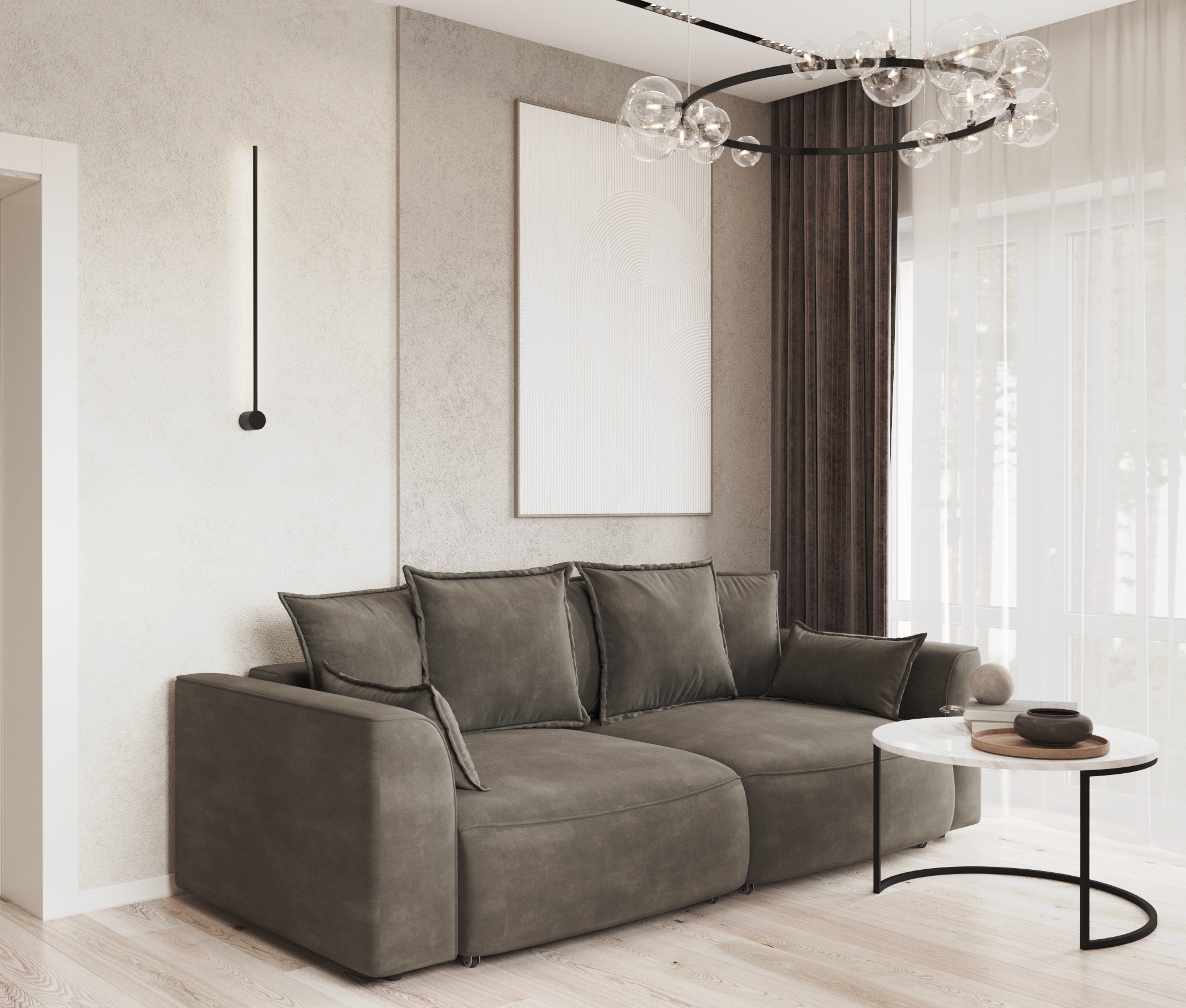 Интерьер воздушной кухни-гостиной — Изображение №1 — 3D на Dprofile