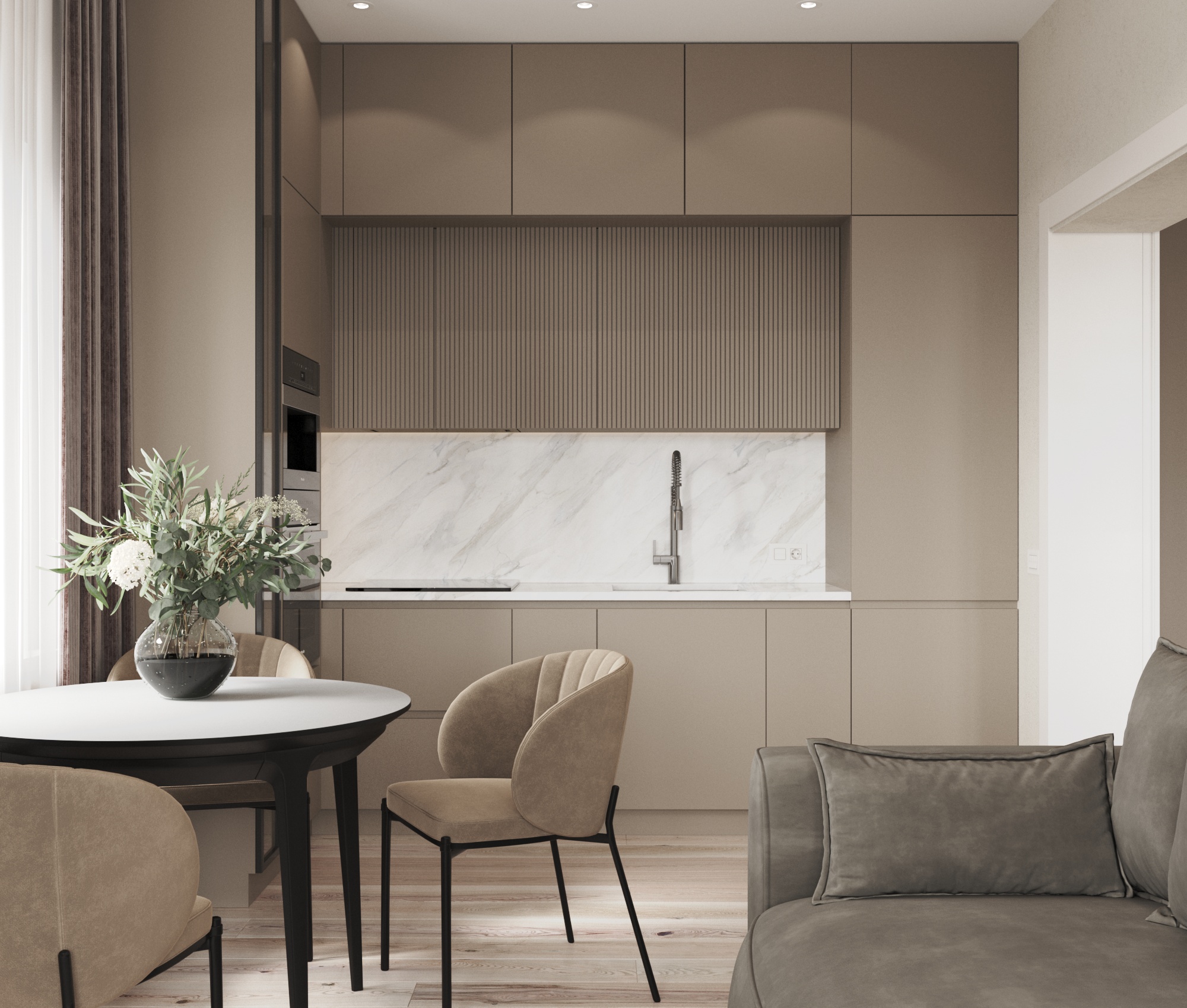 Интерьер воздушной кухни-гостиной — Изображение №3 — 3D на Dprofile