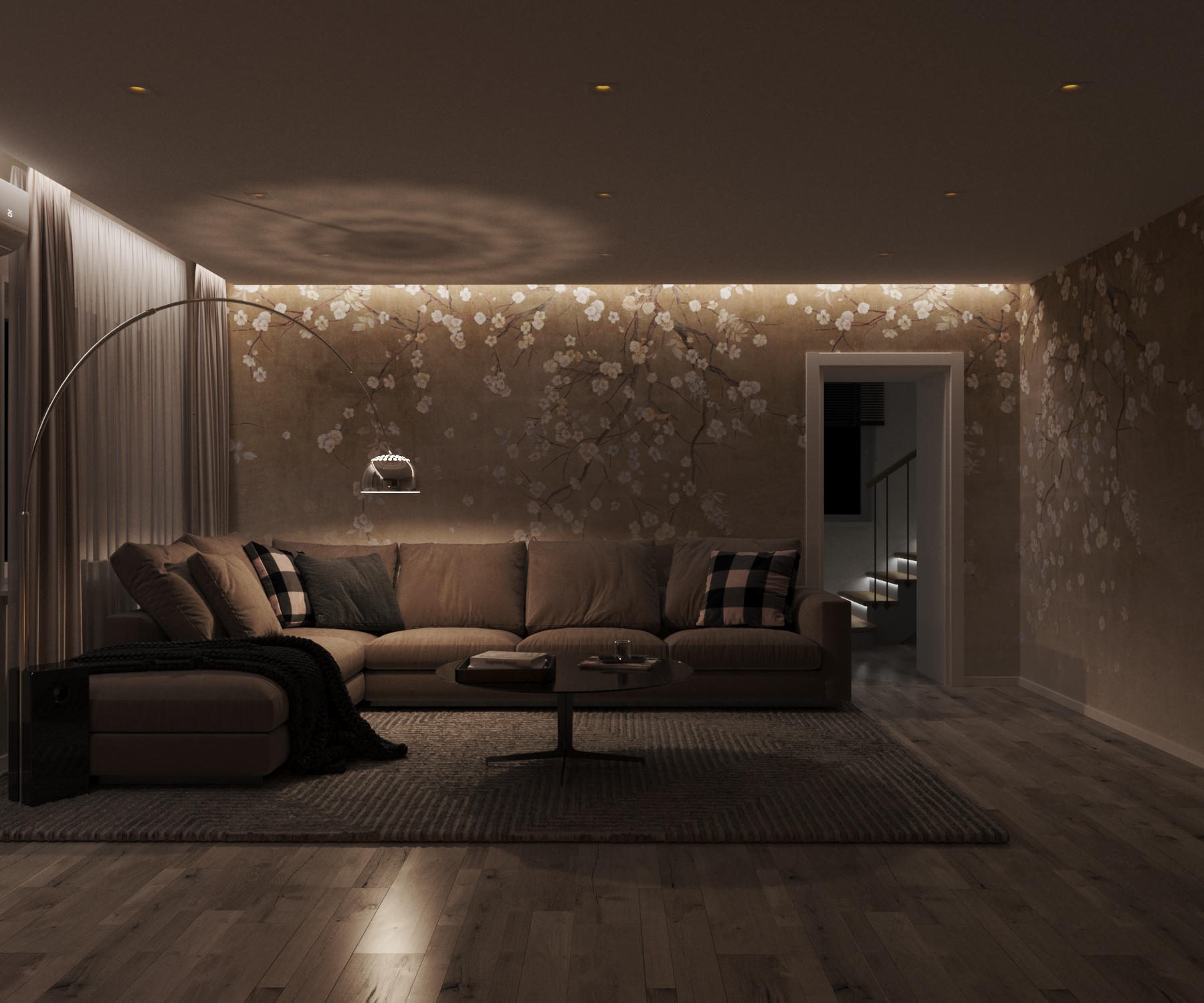 Интерьер монохромной гостиной — Изображение №2 — 3D на Dprofile