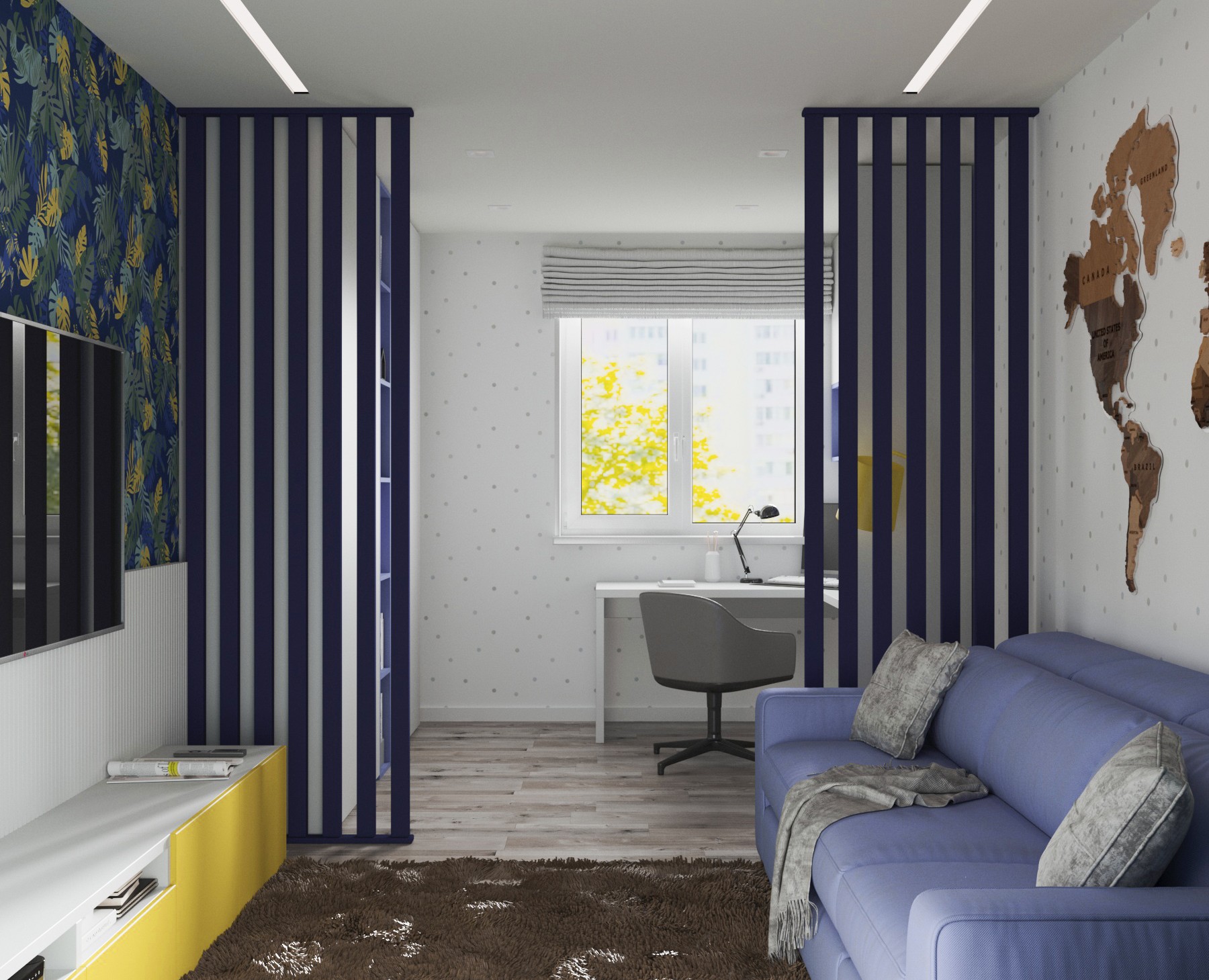 Интерьер тропической детской на Dprofile