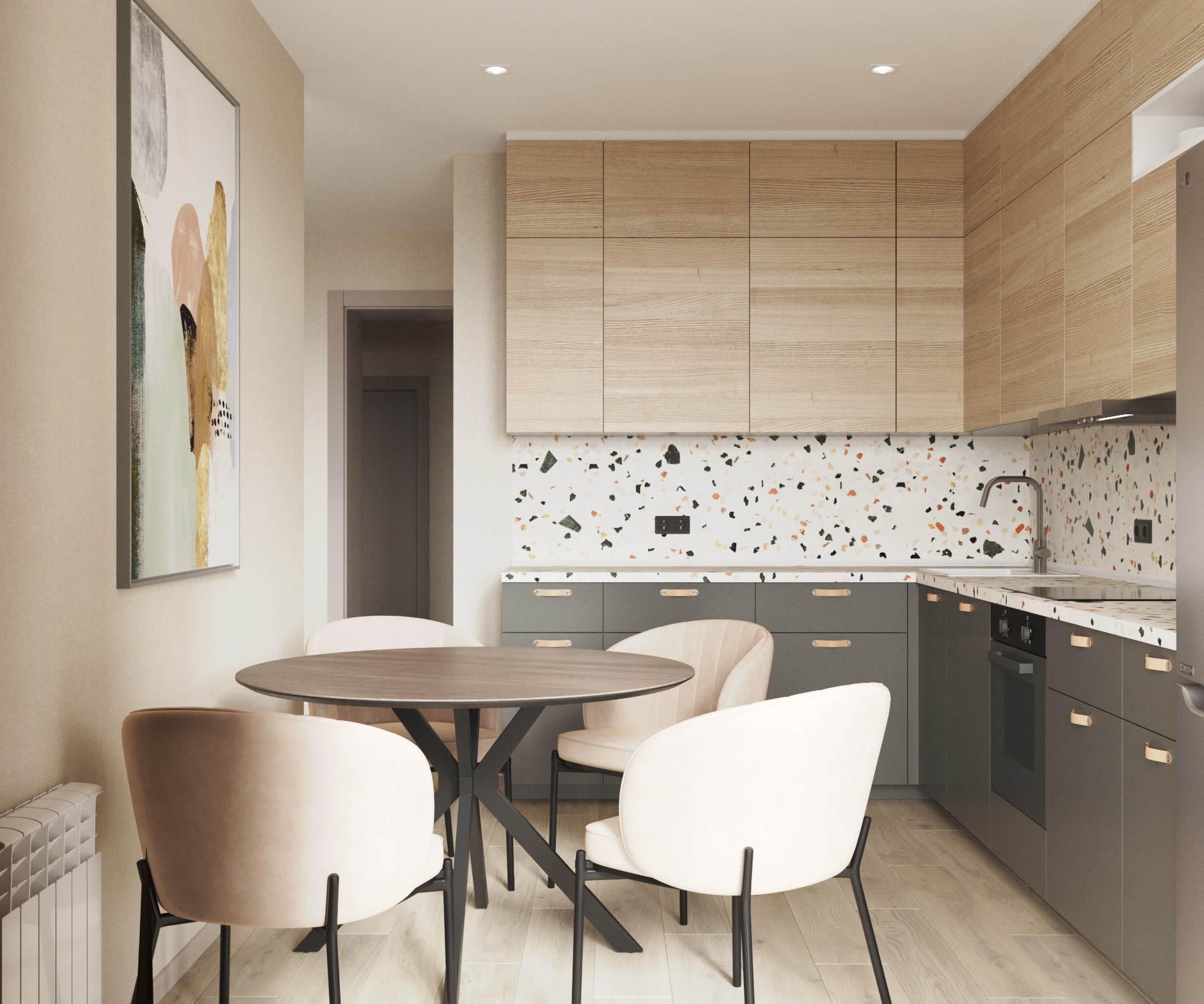 Интерьер квартиры в песочных оттенках — Изображение №5 — 3D на Dprofile