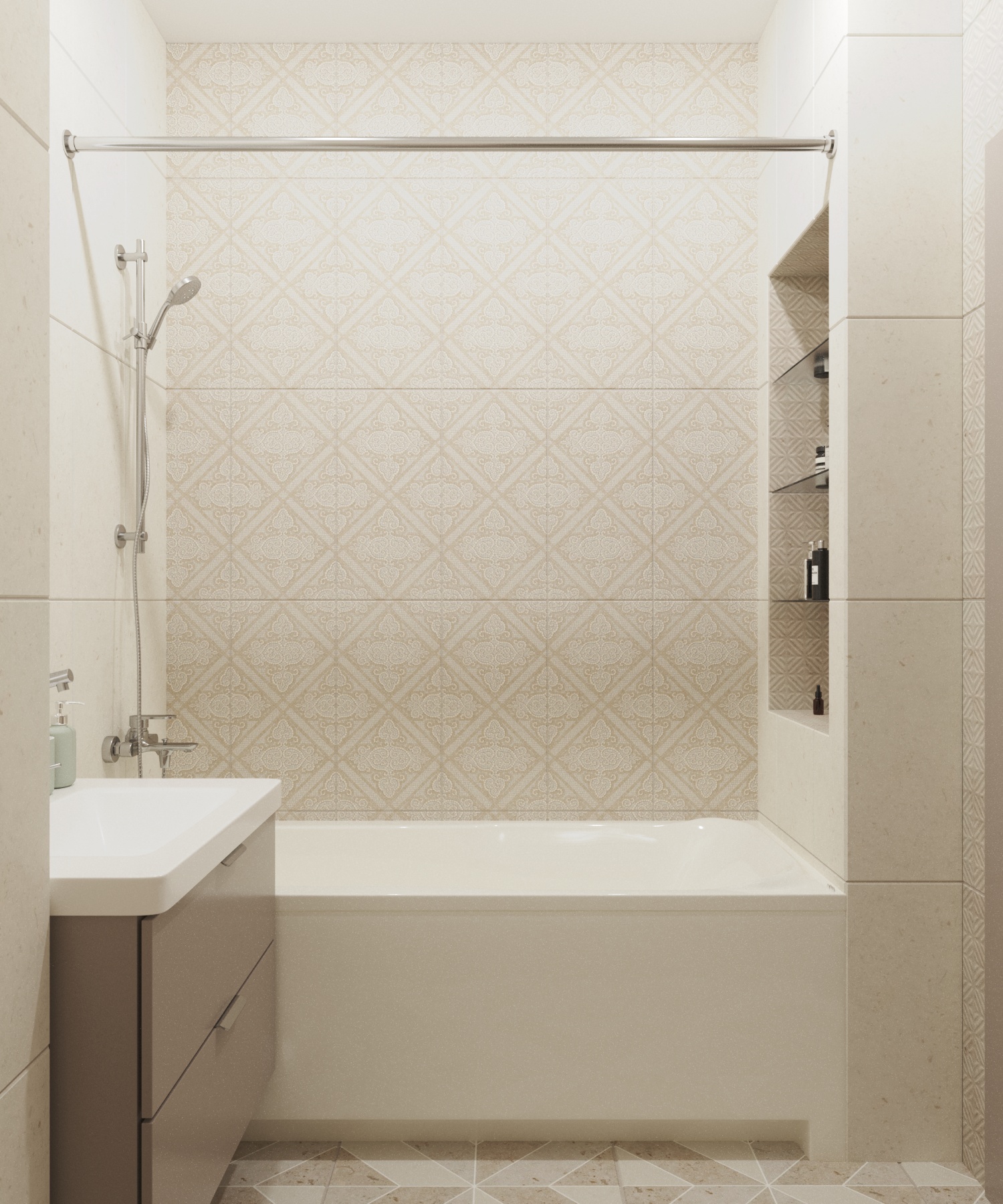 Интерьер квартиры в песочных оттенках — Изображение №10 — 3D на Dprofile