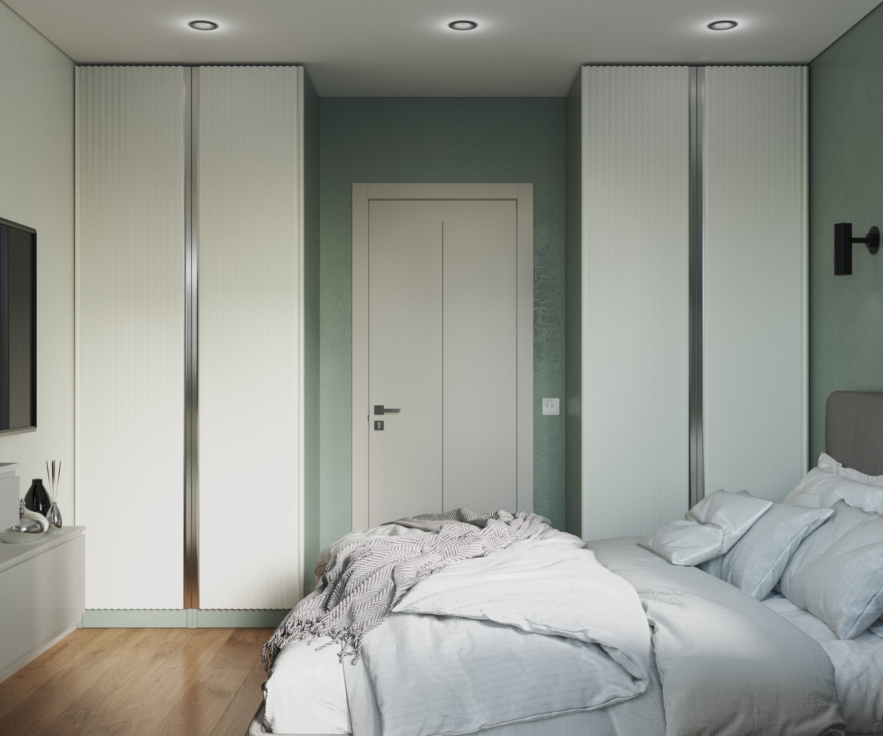 Интерьер зелёной спальни — Изображение №4 — 3D на Dprofile