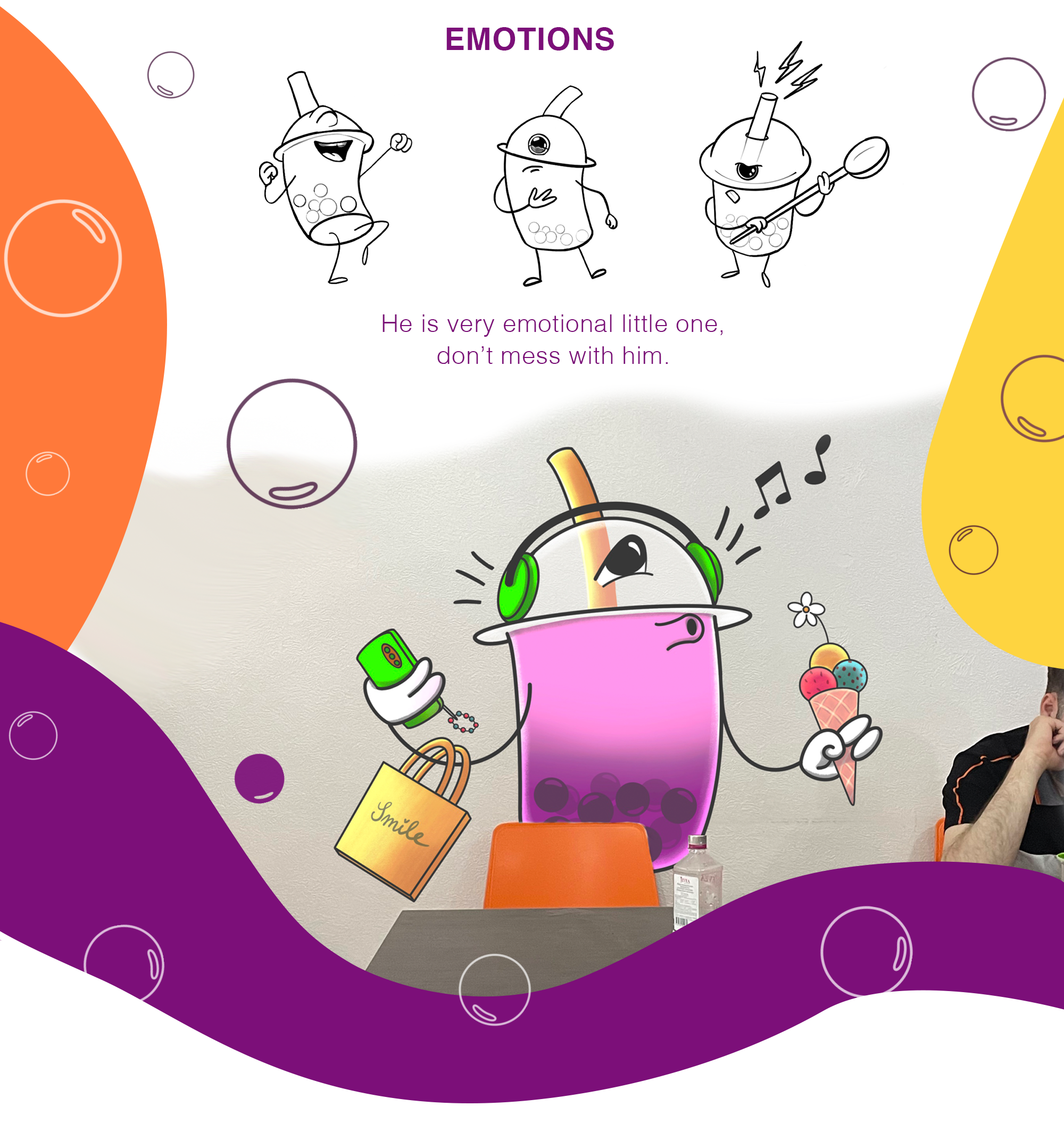 Бренд-персонаж для Bubble tea cafe Тапиока — Изображение №4 — Иллюстрация на Dprofile