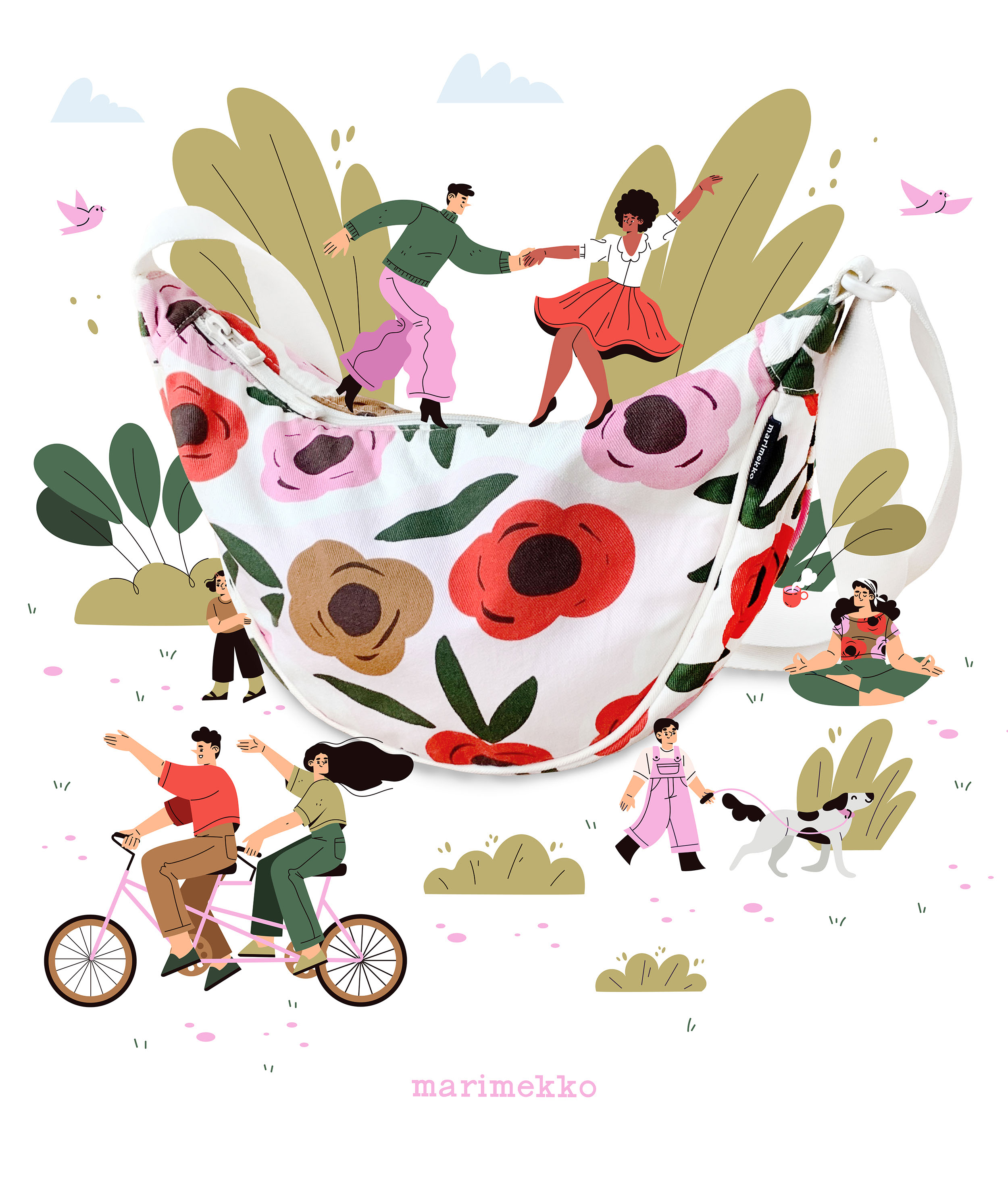 illustrations for marimekko crossbody bag — Изображение №2 — Иллюстрация, Маркетинг на Dprofile