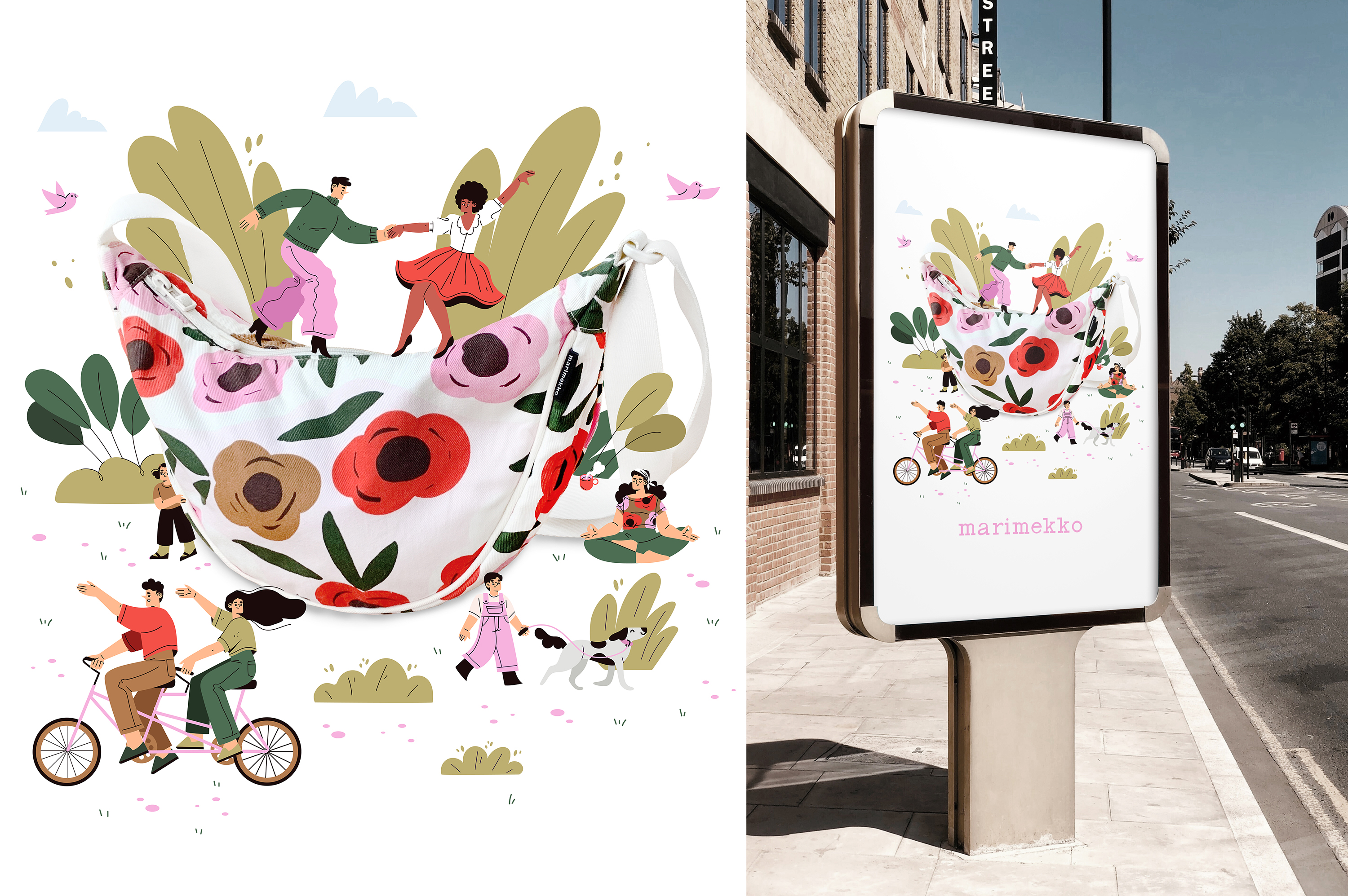 illustrations for marimekko crossbody bag — Изображение №3 — Иллюстрация, Маркетинг на Dprofile