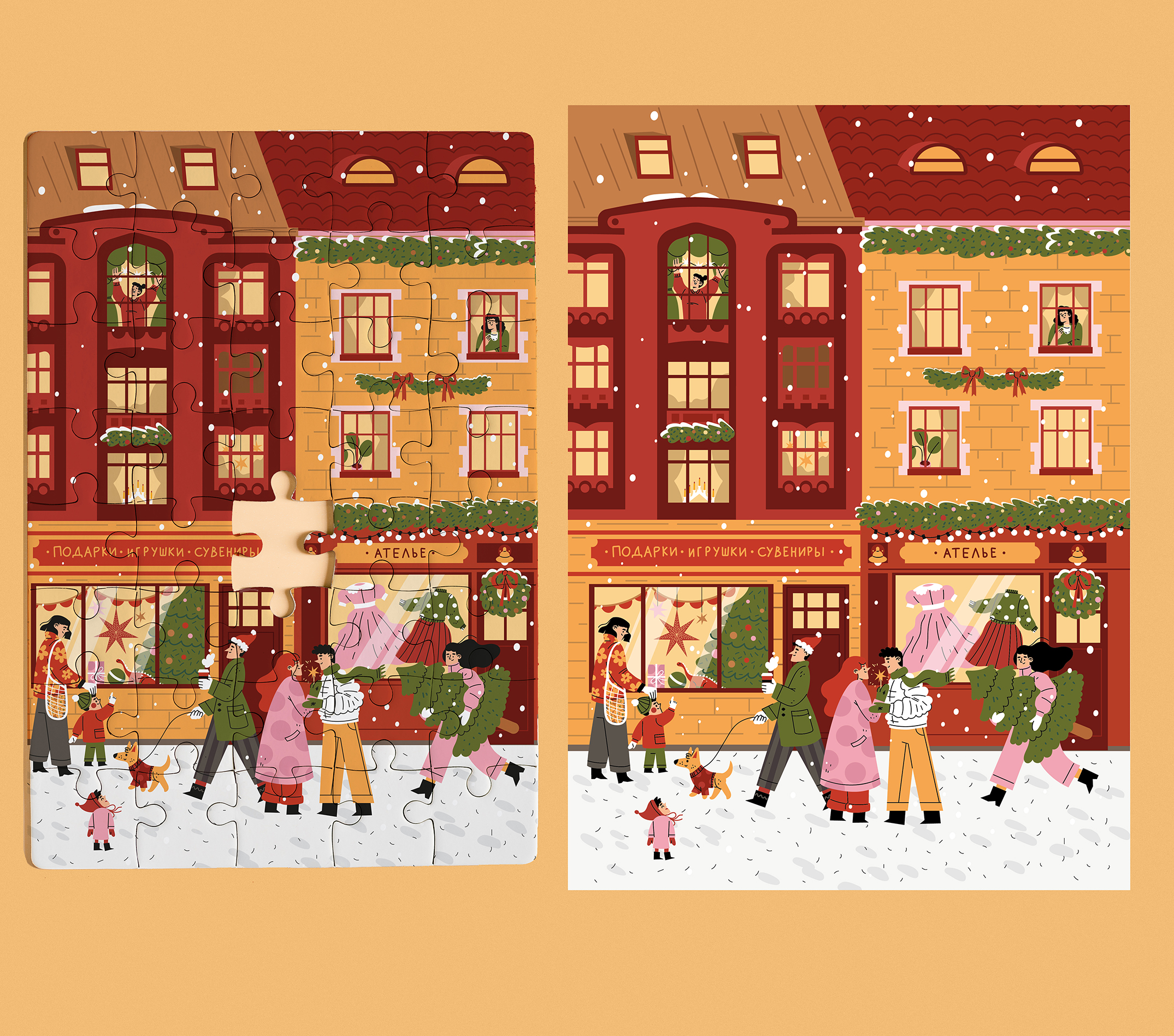 xmas puzzle — Изображение №2 — Иллюстрация, Графика на Dprofile