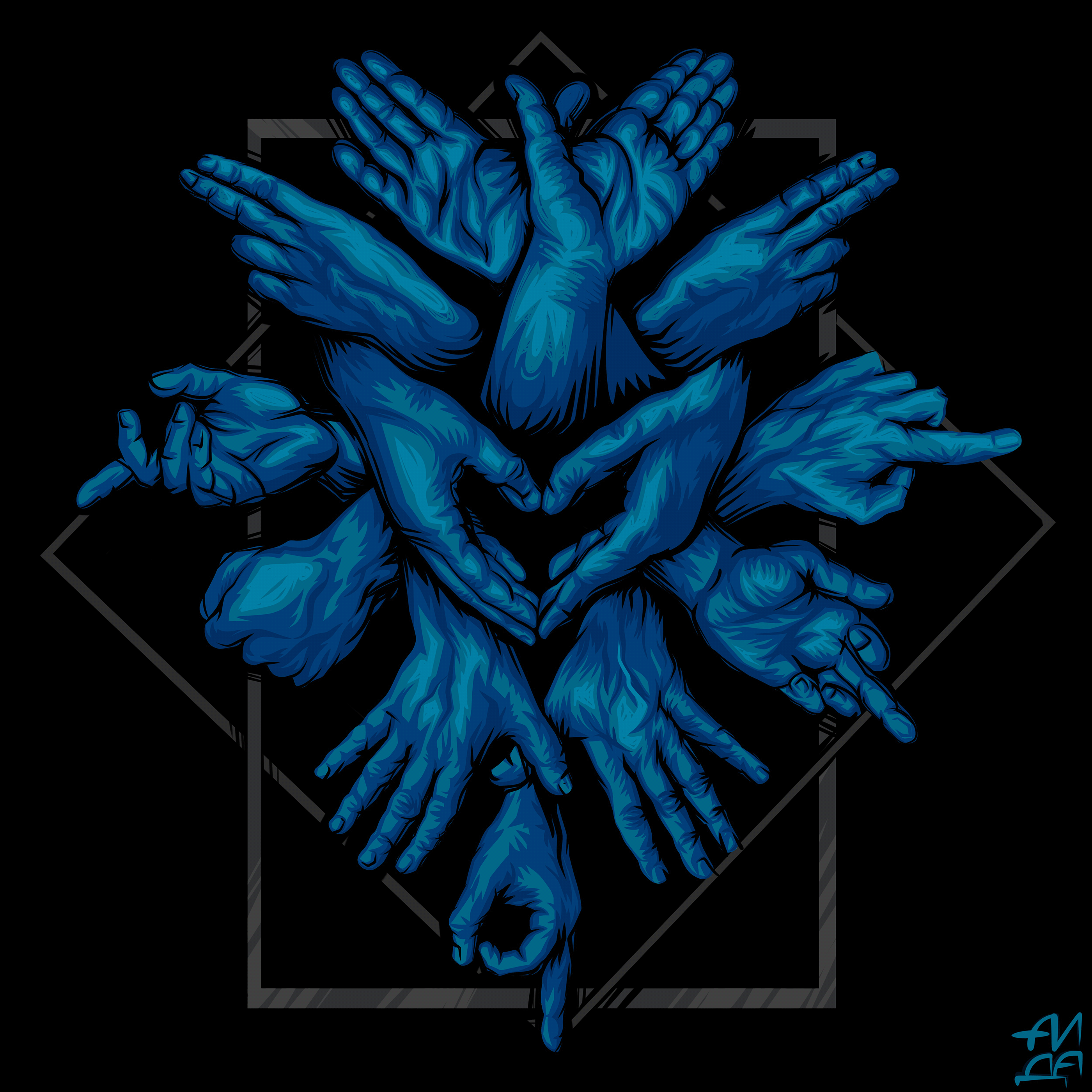 Hands in Blue — Изображение №3 — Иллюстрация на Dprofile