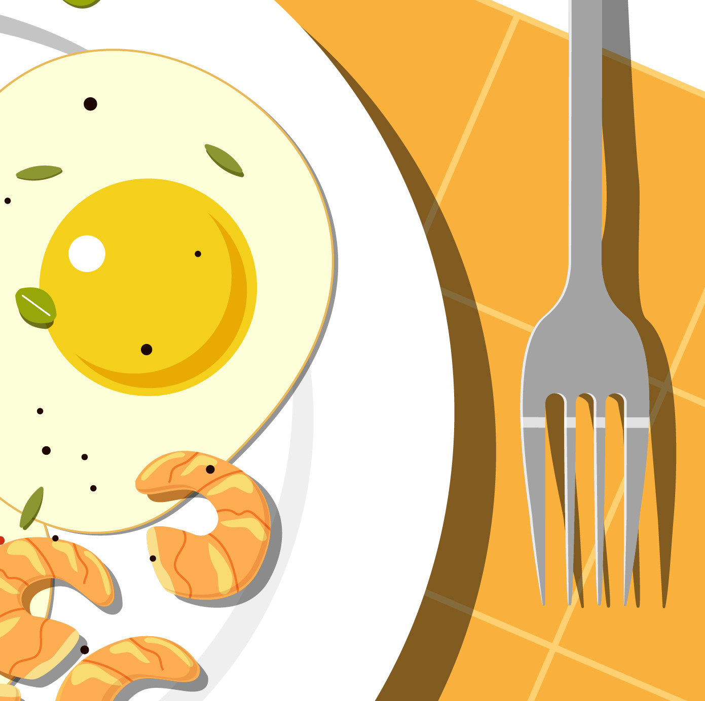 Top-down food illustration — Изображение №11 — Иллюстрация на Dprofile