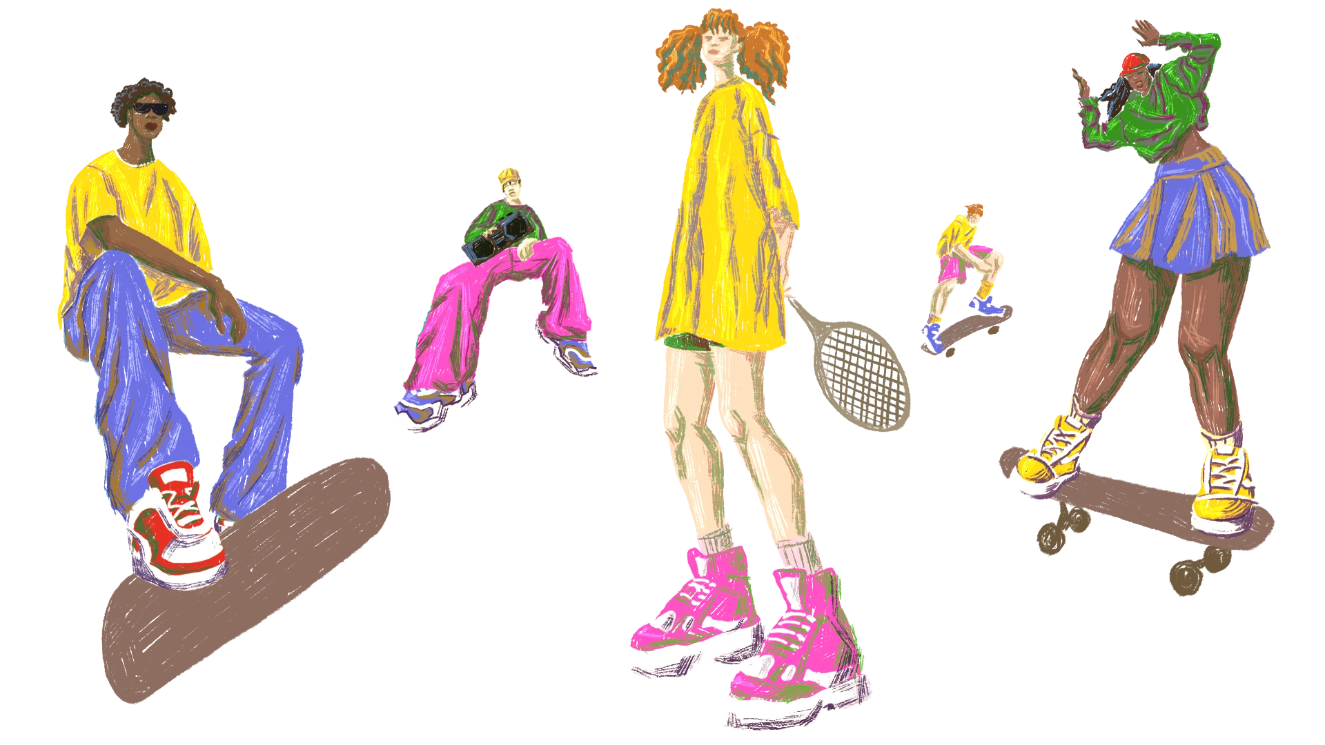 Sun, sea and sneakers: Illustration for "Street Beat" — Изображение №3 — Иллюстрация на Dprofile