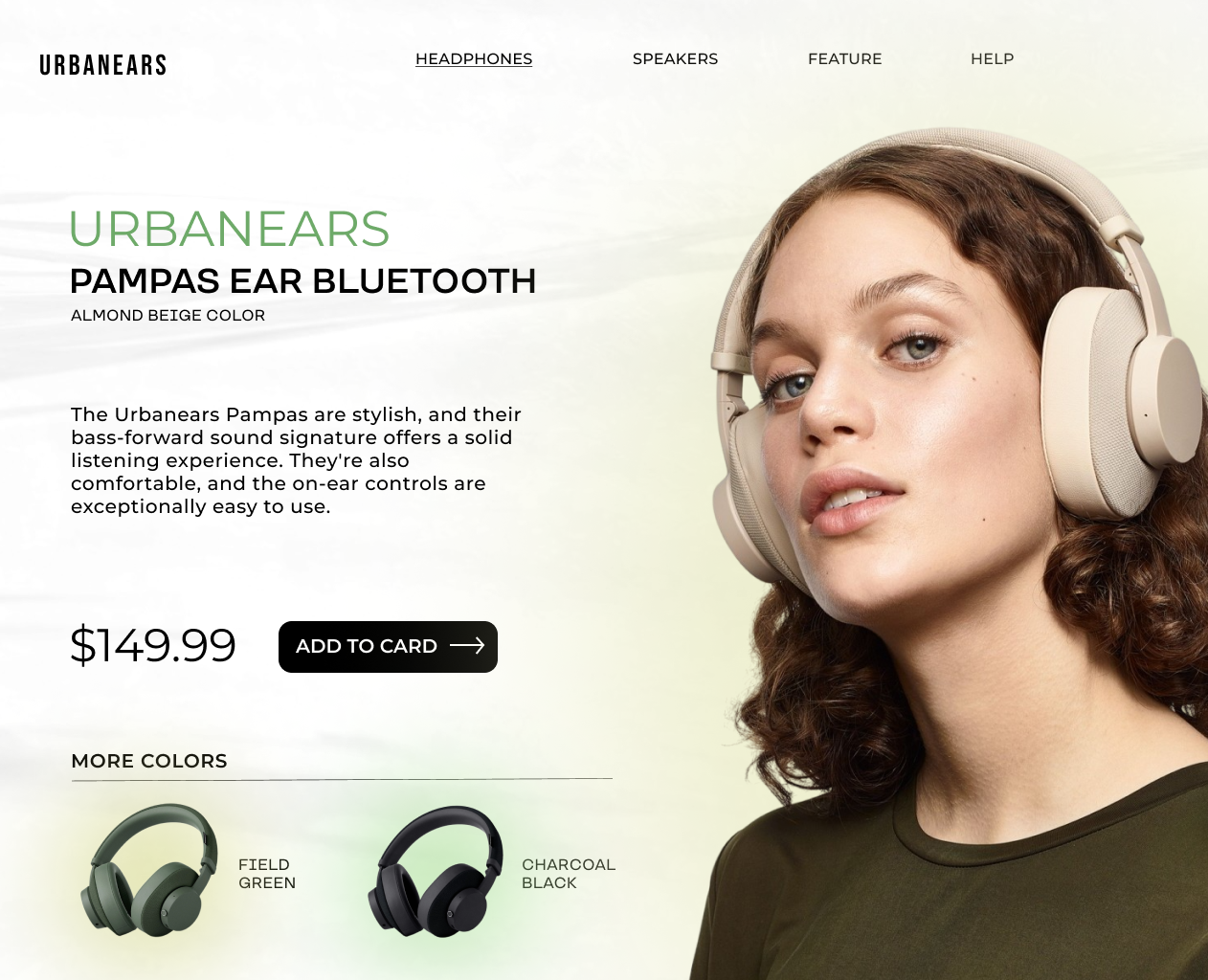 Headphones concept product page — Брендинг, Маркетинг на Dprofile