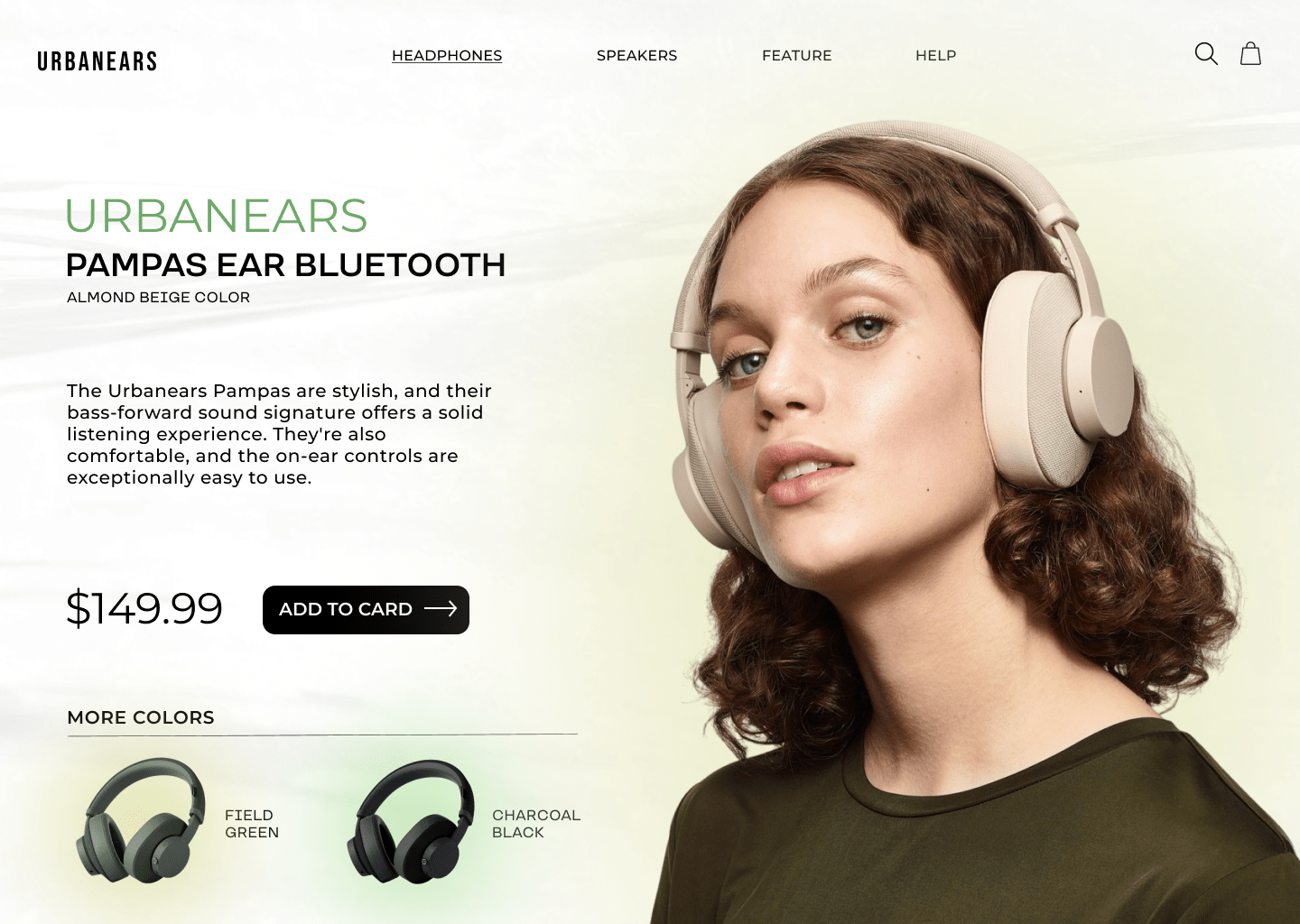 Headphones concept product page — Изображение №1 — Брендинг, Маркетинг на Dprofile