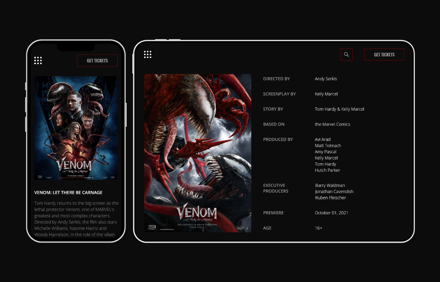 Venom: Let There be Carnage — Изображение №22 — Интерфейсы, Графика на Dprofile