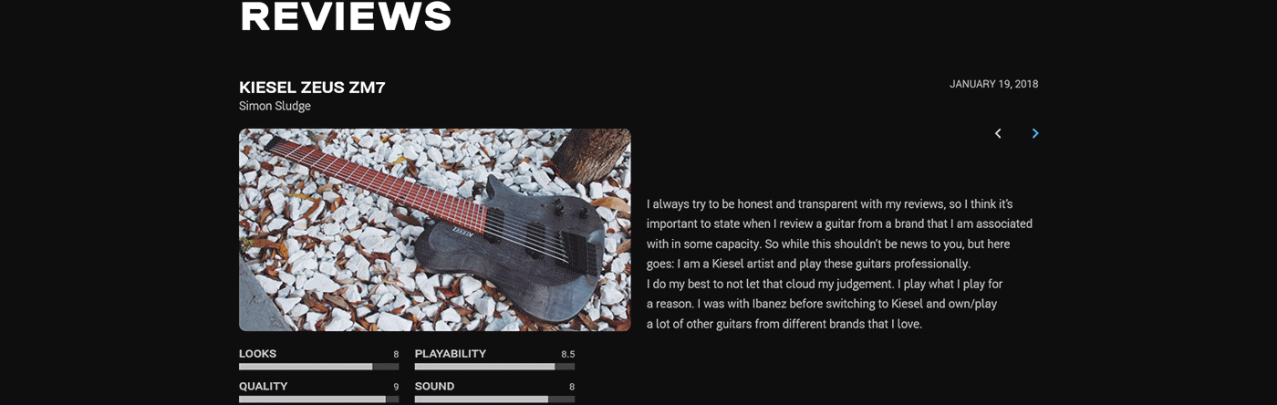 Kiesel Guitars — Изображение №19 — Интерфейсы, Графика на Dprofile