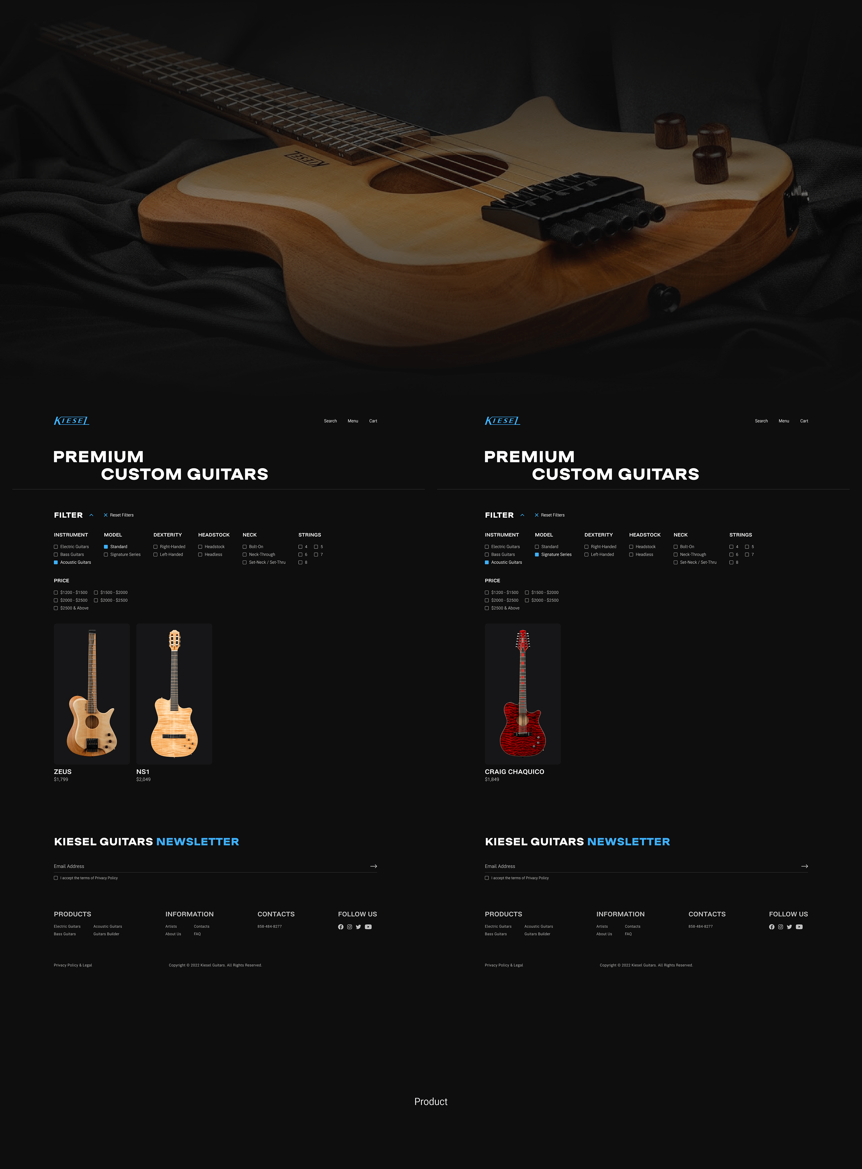 Kiesel Guitars — Изображение №25 — Интерфейсы, Графика на Dprofile