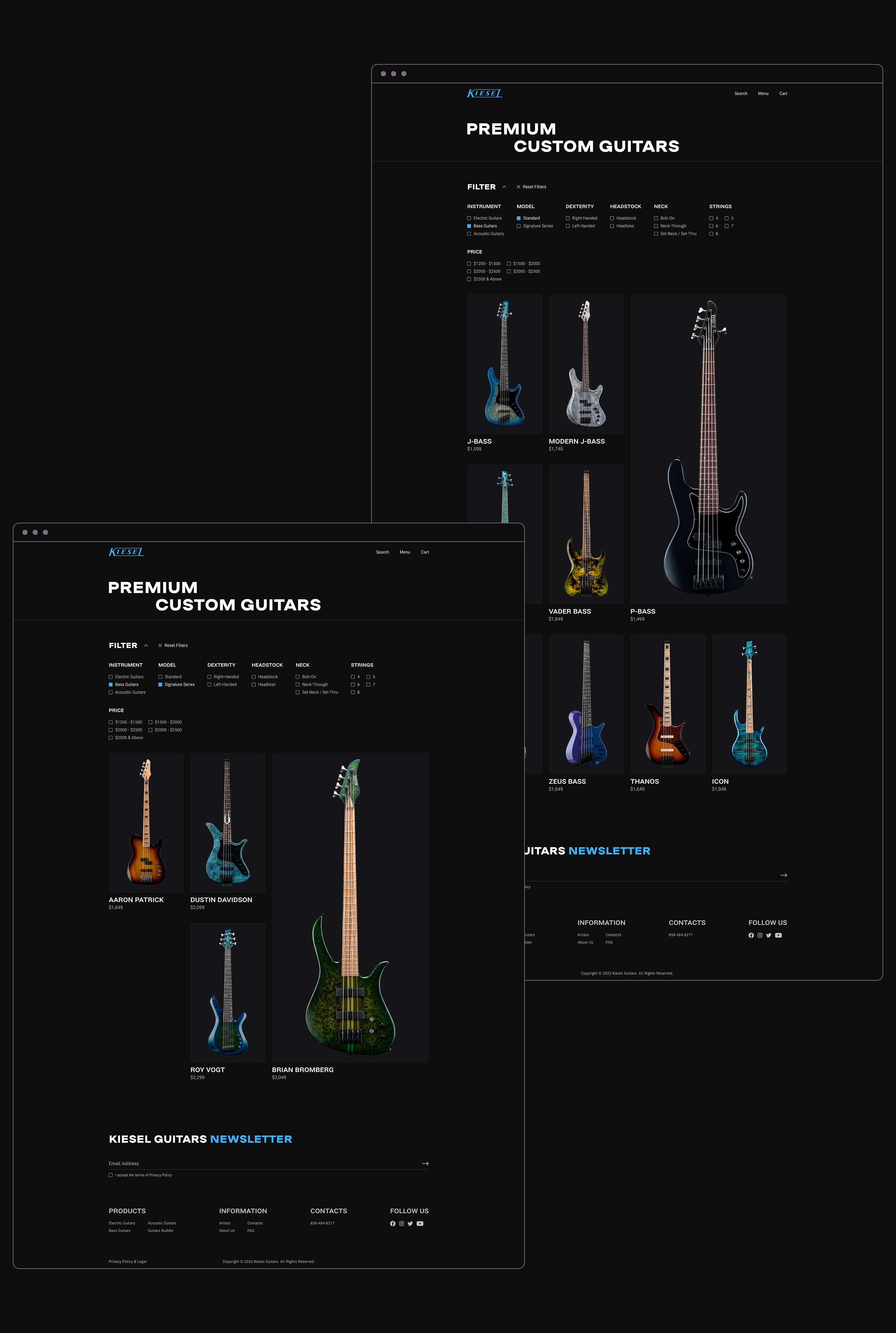 Kiesel Guitars — Изображение №24 — Интерфейсы, Графика на Dprofile