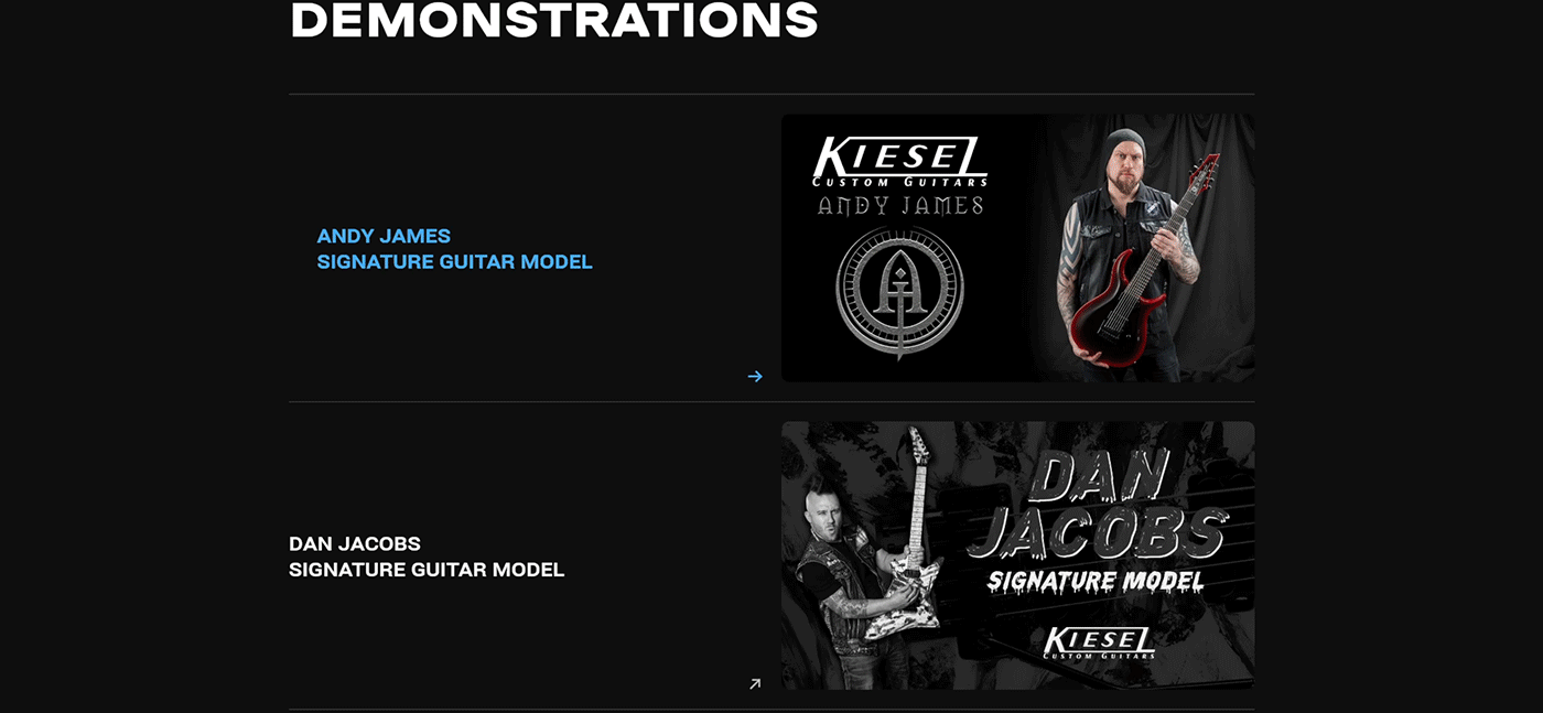 Kiesel Guitars — Изображение №17 — Интерфейсы, Графика на Dprofile