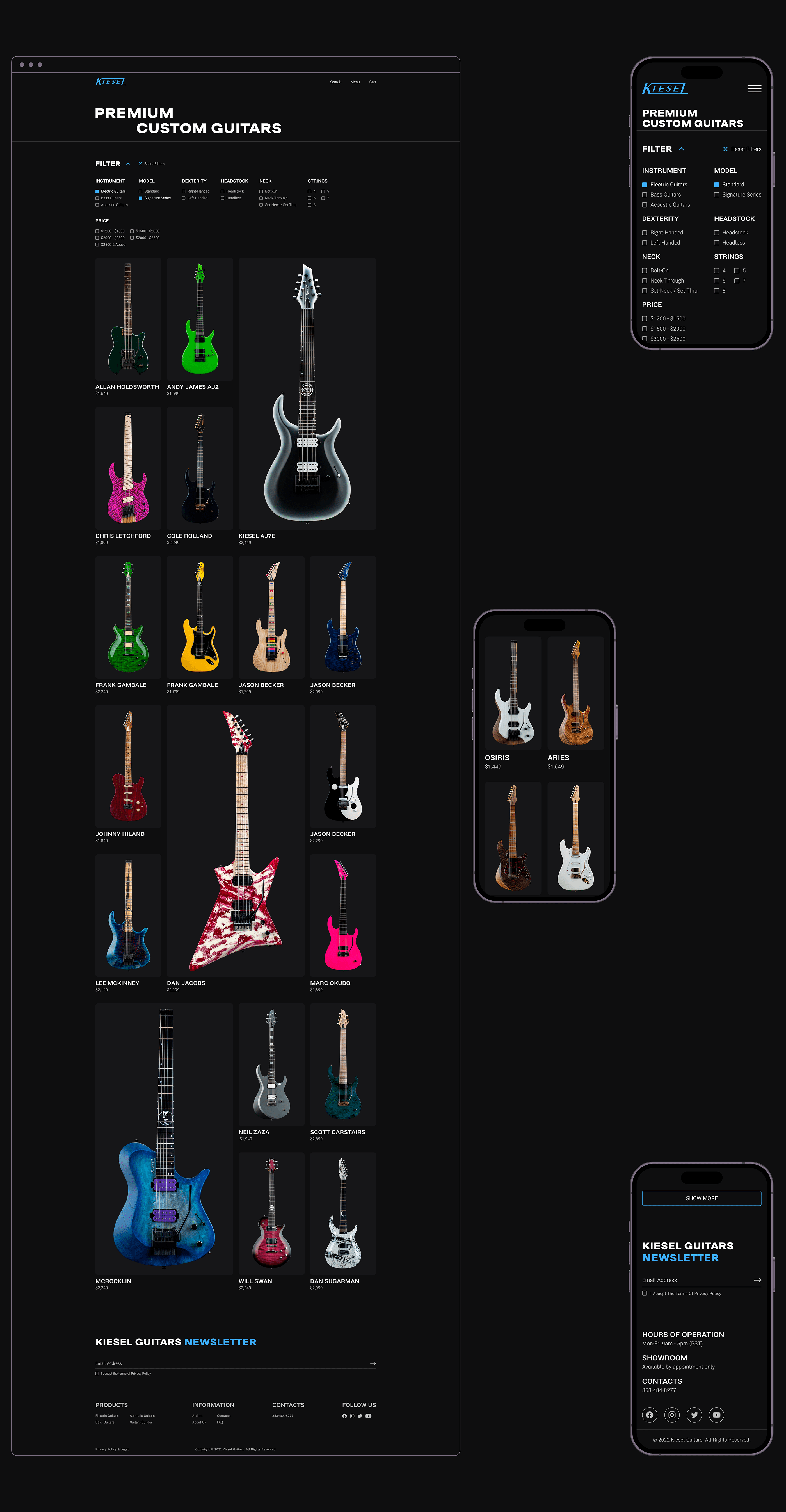 Kiesel Guitars — Изображение №23 — Интерфейсы, Графика на Dprofile