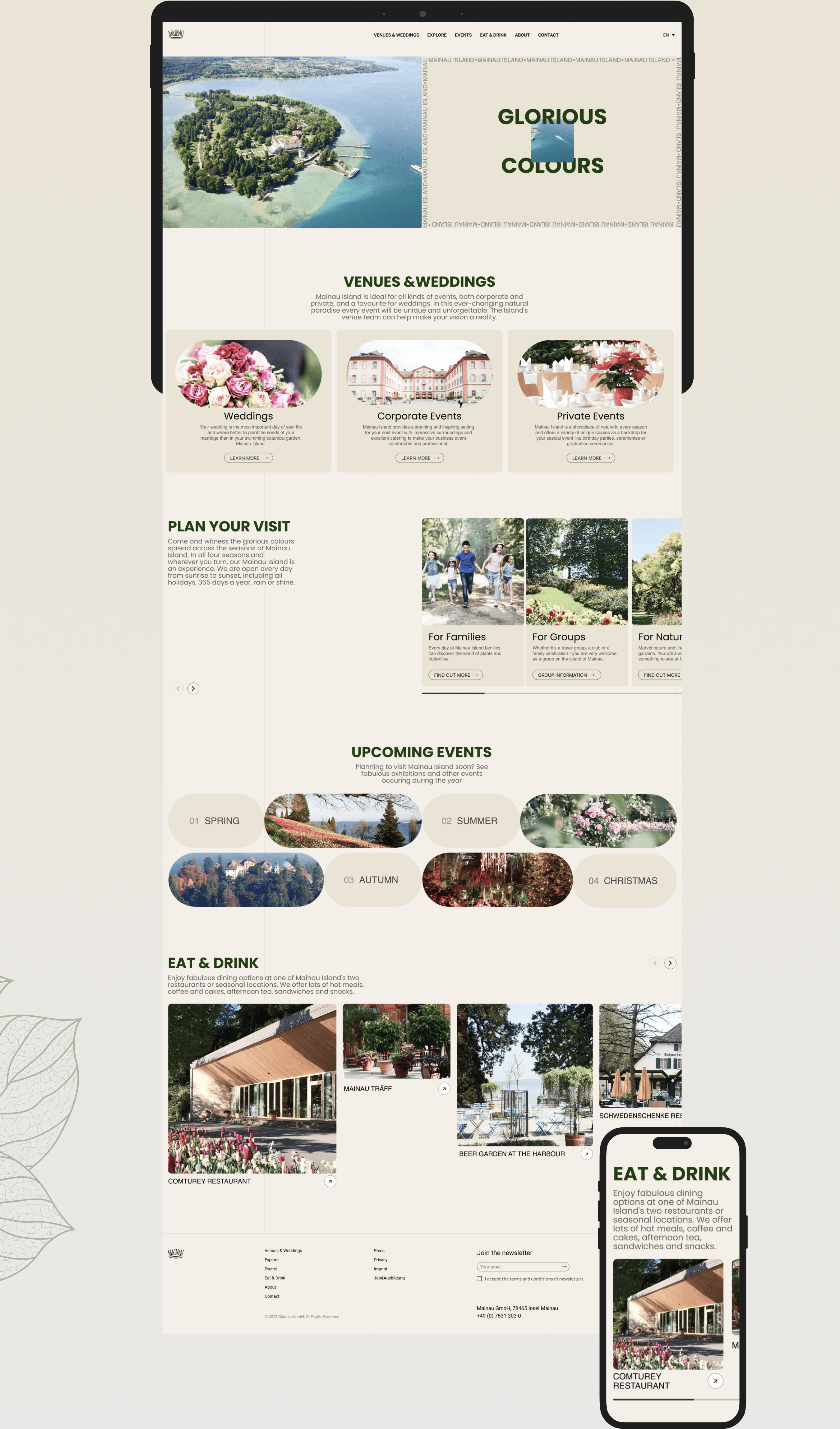 Mainau | Redesign website — Изображение №2 — Интерфейсы на Dprofile