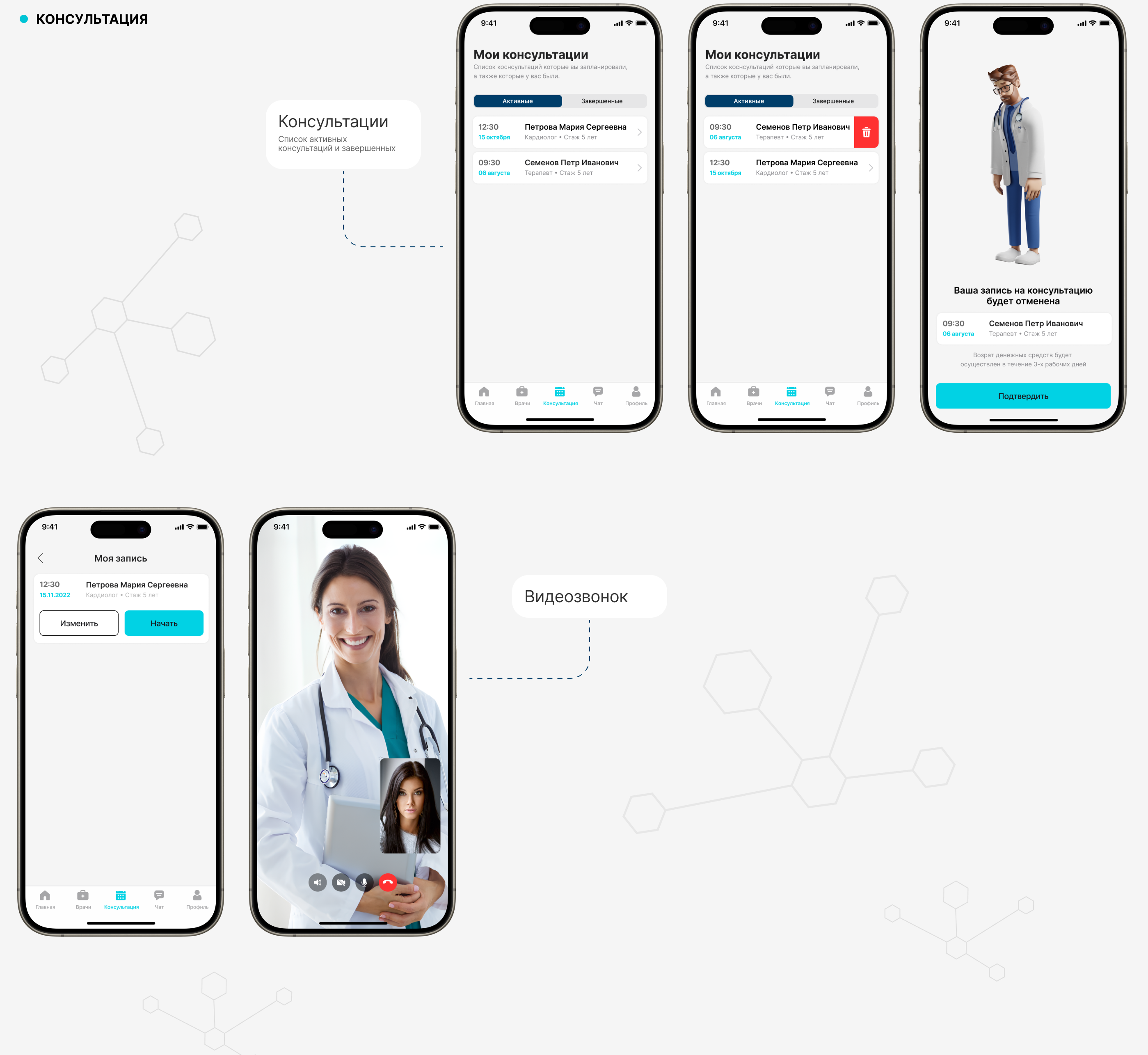 iDoctor | Online consultations | Mobile app — Изображение №12 — Интерфейсы на Dprofile