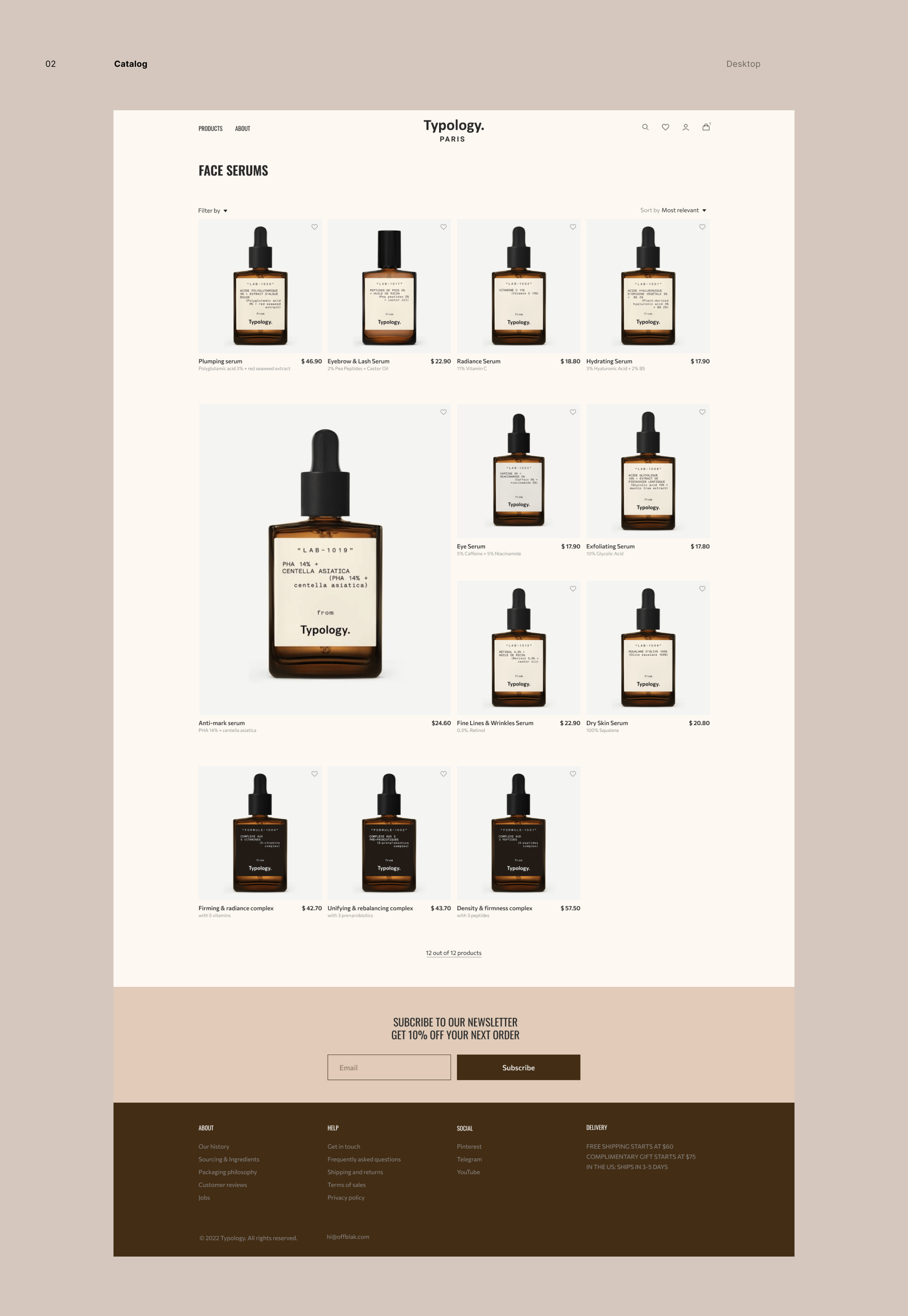 Typology | E-commerce redesign — Изображение №4 — Интерфейсы на Dprofile