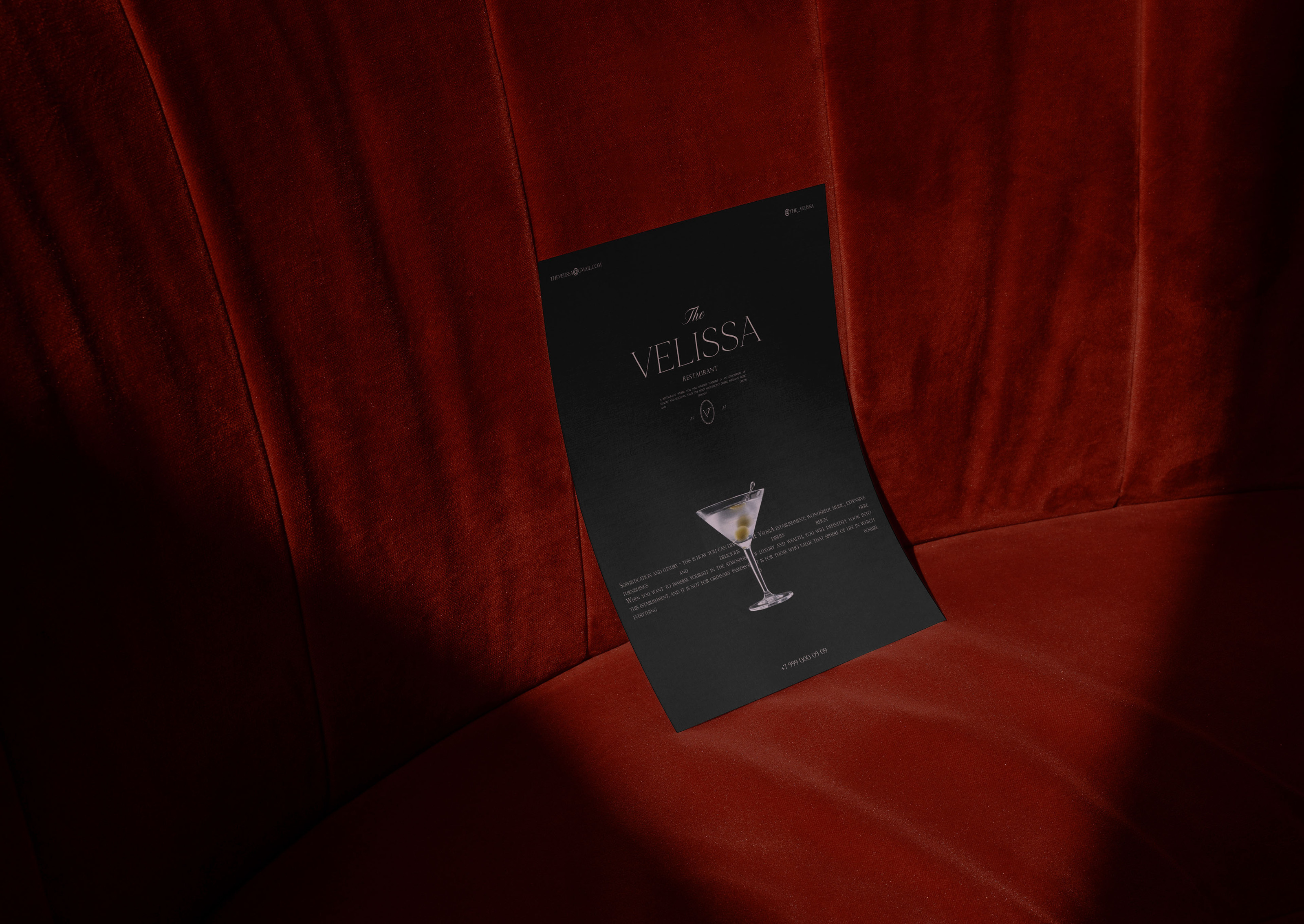 Фирменный стиль ресторана The Velissa | Brand identity — Изображение №7 — Брендинг на Dprofile
