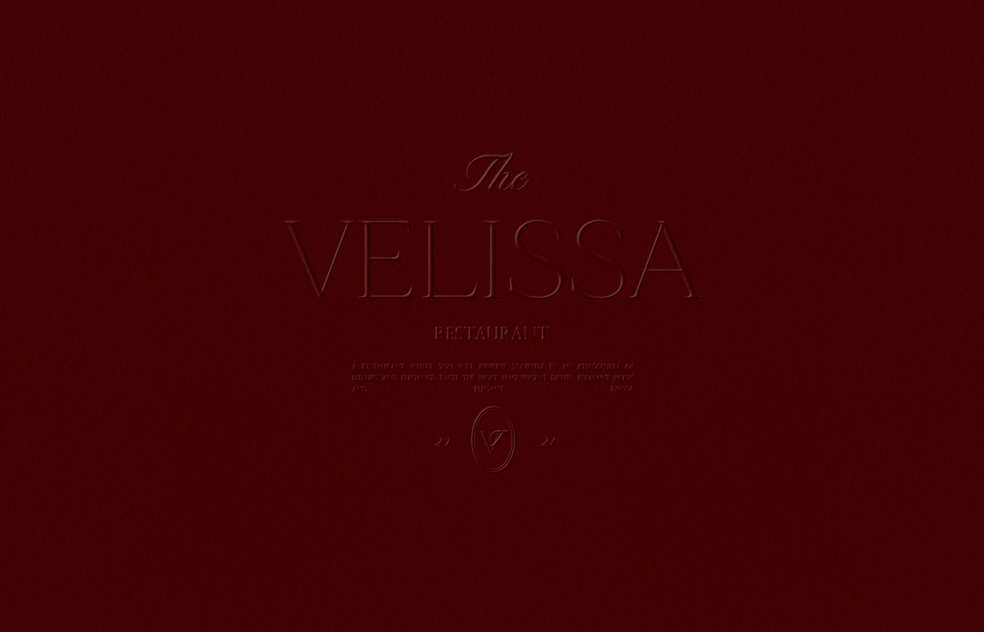 Фирменный стиль ресторана The Velissa | Brand identity — Изображение №4 — Брендинг на Dprofile